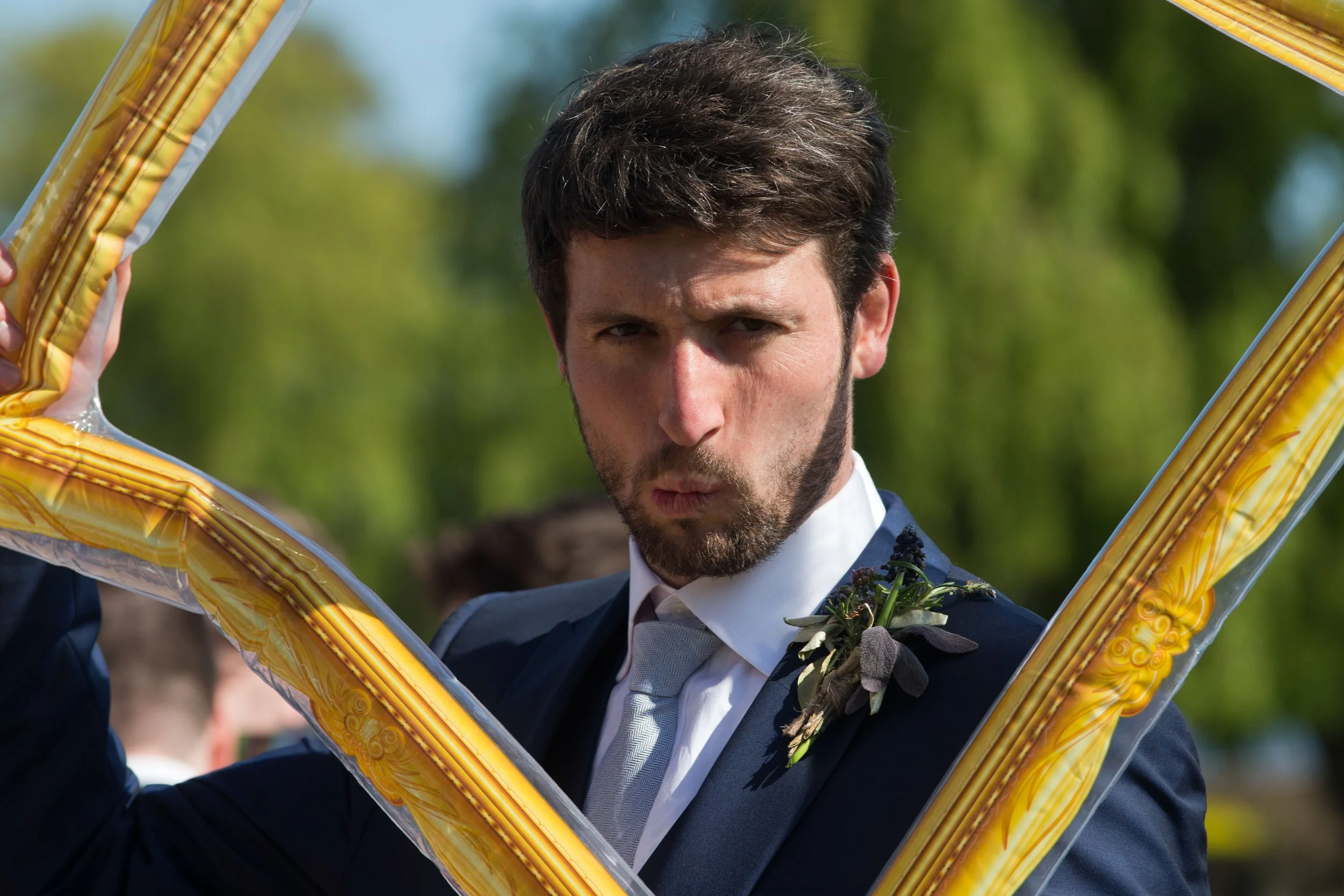 Documentary wedding photography of a UK couple exchanging vows at a destination wedding in Barcelona