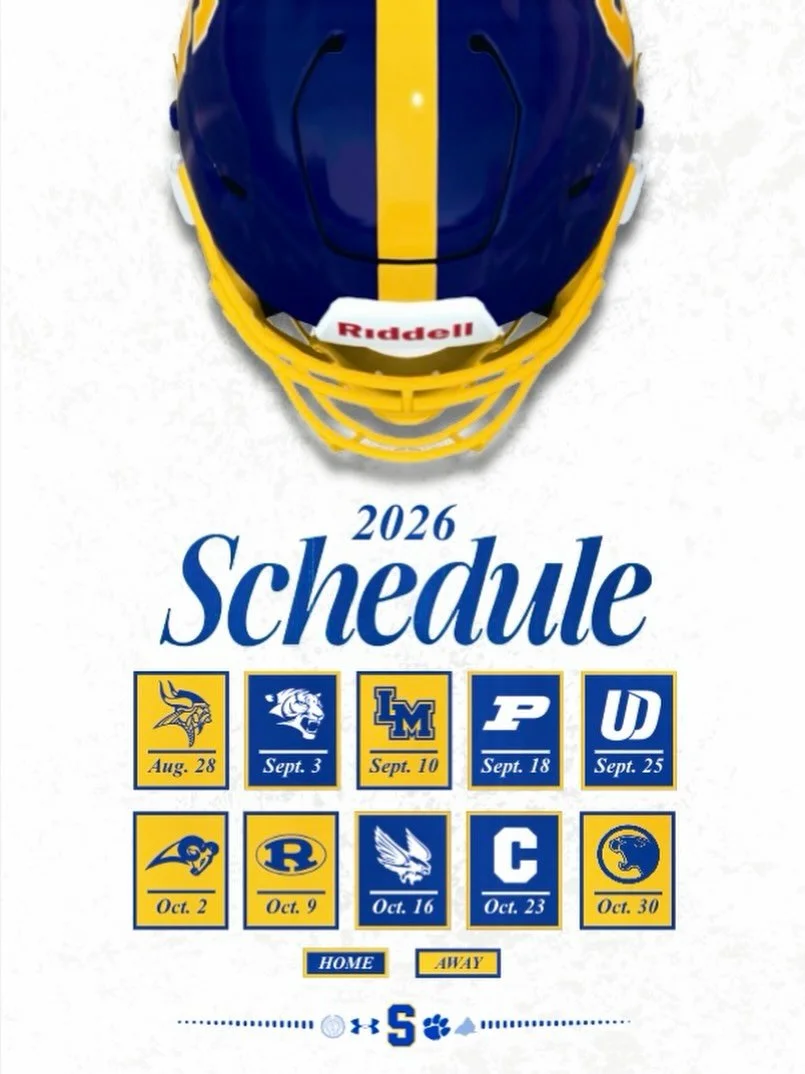 🔵🟡𝟐𝟎𝟐𝟔 𝑺𝒄𝒉𝒆𝒅𝒖𝒍𝒆🟡🔵

Aug. 28th @ Perk Valley (7 PM)
Sept. 3rd vs Marple (7 PM)
Sept. 10th @ Lower Merion (4 PM)
Sept. 18th vs Penncrest (7 PM)
Sept. 25th vs Upper Darby (7 PM)
Oct. 2nd @ Harriton (7 PM)
Oct. 9th @ Ridley (7 PM)
Oct. 16t