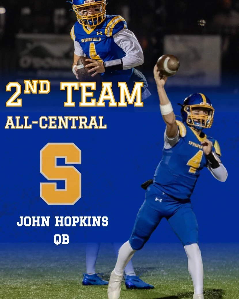 Our 2025 All-Central Second Team Selections

John Hopkins - QB
Mike Francks - DL
Sebastian Simone - LB
Mike Neville - WR

#greatesttowninamerica