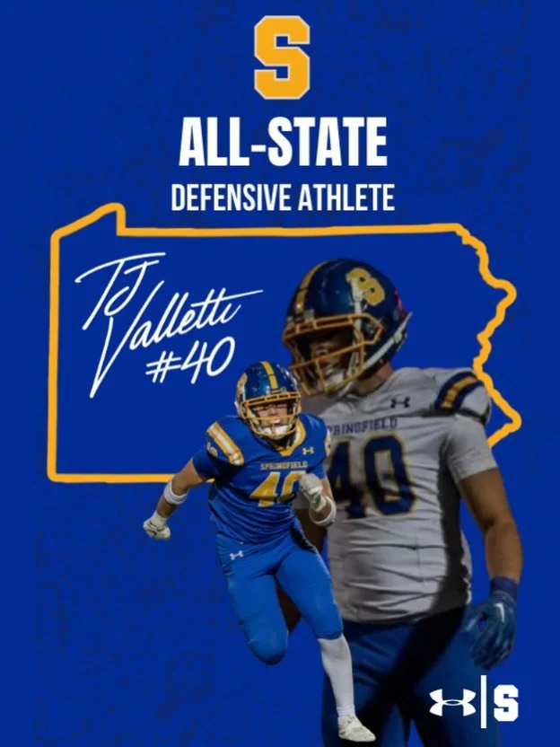 Congratulations to our 2025 PFN Coaches Select 5A All-State members

🥇 TJ Valletti - Defensive Athlete
🥈 Luke Valerio - Running Back

@pafootballnewsdotcom | #greatesttowninamerica