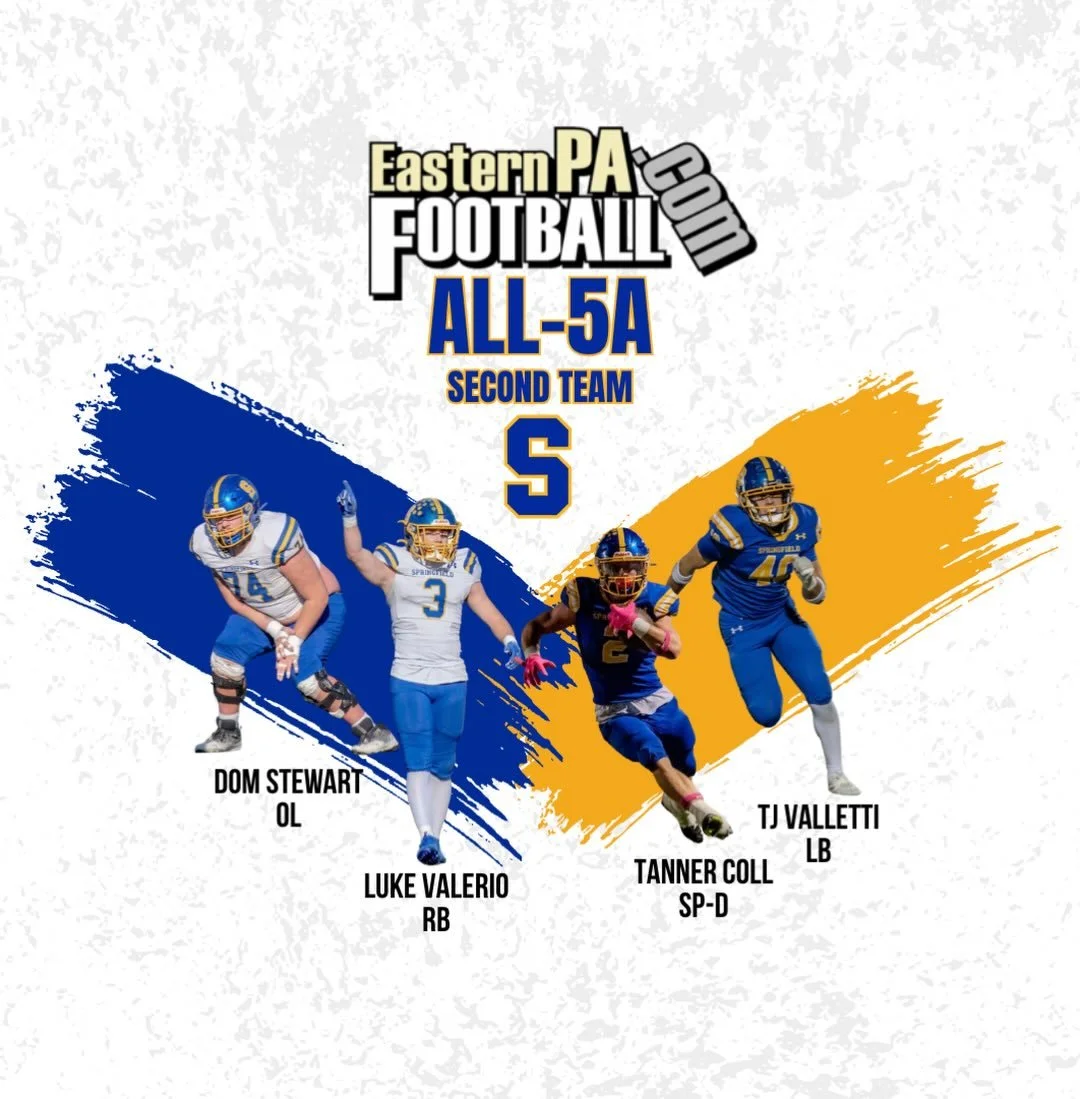 Congratulations to our Eastern PA Football All-5A selections

🥈 Dom Stewart - Offensive Lineman
🥈 Luke Valerio - Running Back
🥈 Tanner Coll - Defensive Specialist
🥈 TJ Valletti - Linebacker

@easternpafootball.com_official | #greatesttowninameric