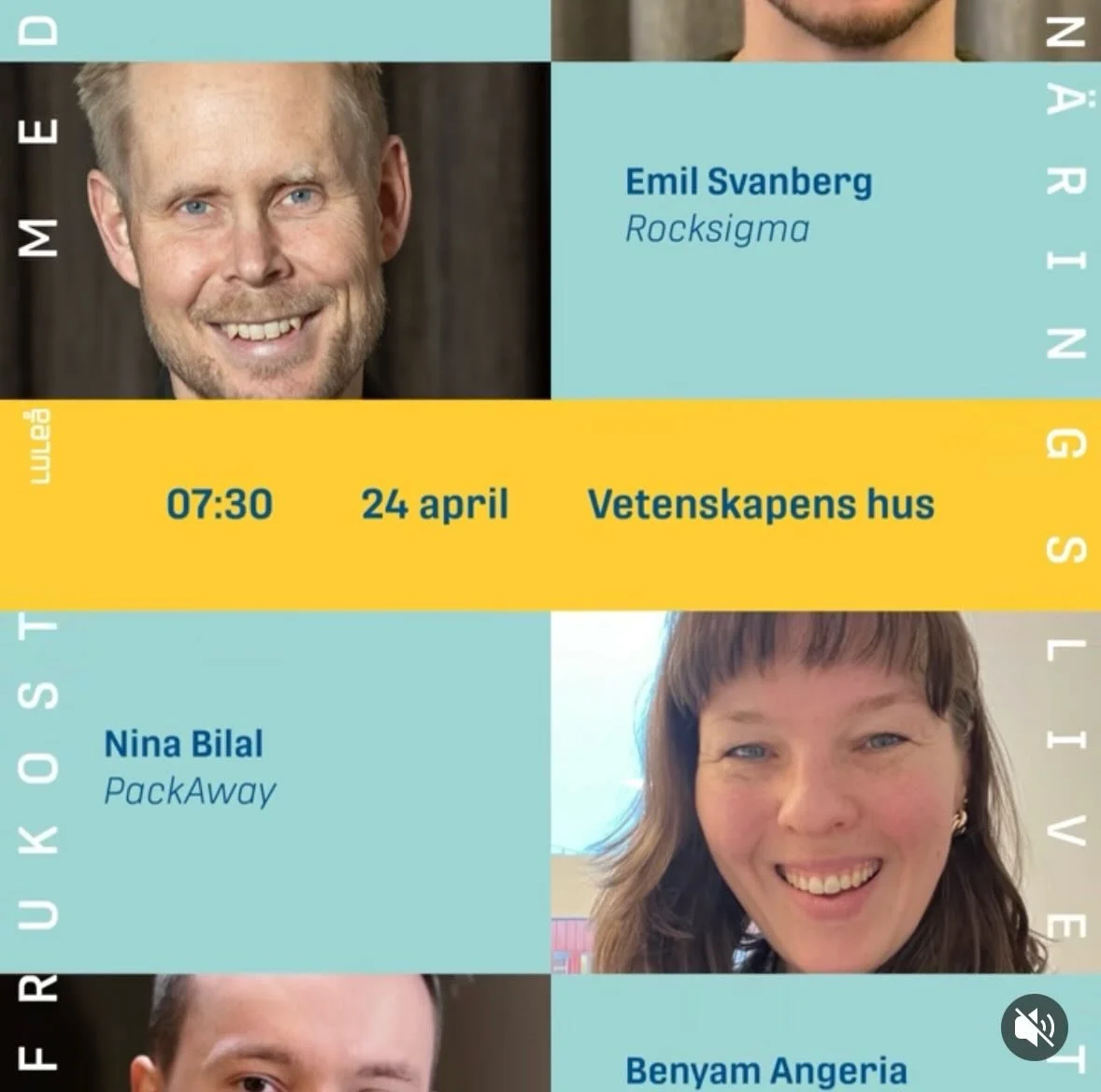 N&auml;sta fredag den 24 april &auml;r det dags f&ouml;r Frukost med n&auml;ringslivet i Lule&aring; och jag har &auml;ran att moderera igen. 

Temat denna g&aring;ng &auml;r: Smarta l&ouml;sningar som s&auml;tter Lule&aring; p&aring; kartan och tre 