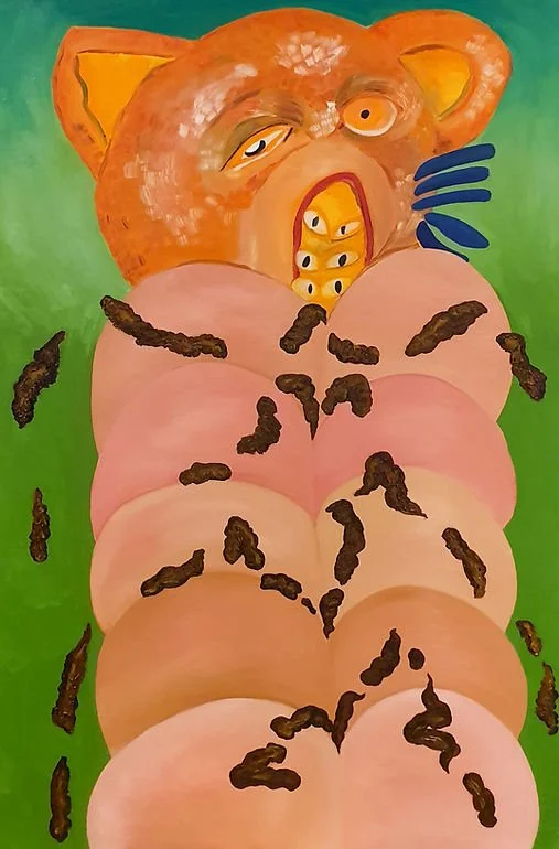 Please Don’t Forget Your Gut Health Matters Too, 2020. Oil on canvas — 150 x 100 cm