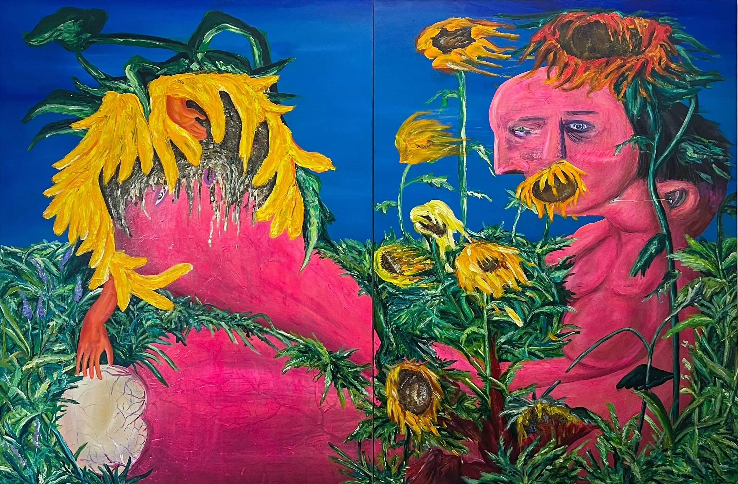 The Wind Blows Where It Wishes, 2025. Acrylic on canvas — 200 x 300 cm