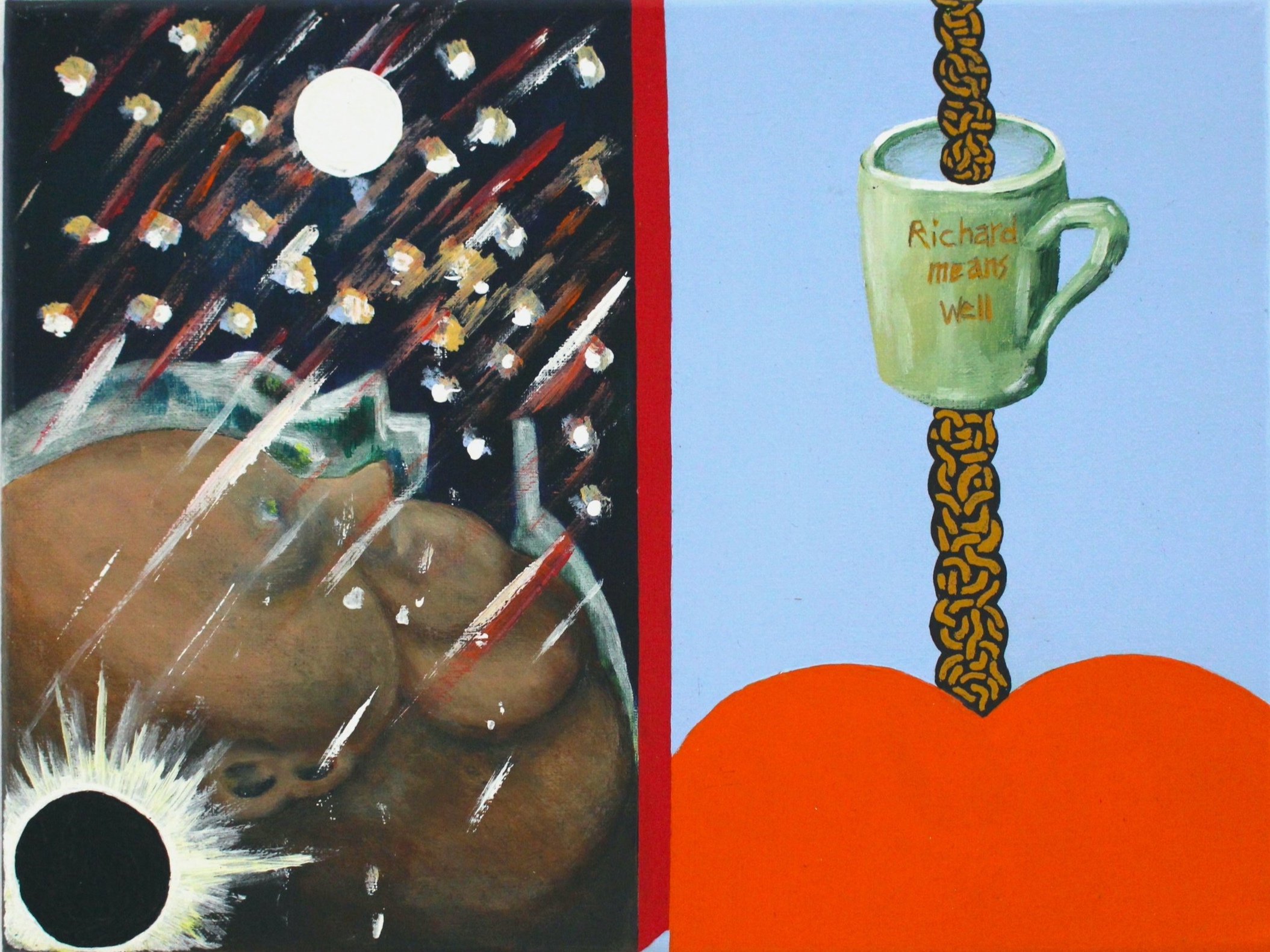 Sometimes the New Gets Old, 2024. Acrylic on canvas — 31 x 41 cm