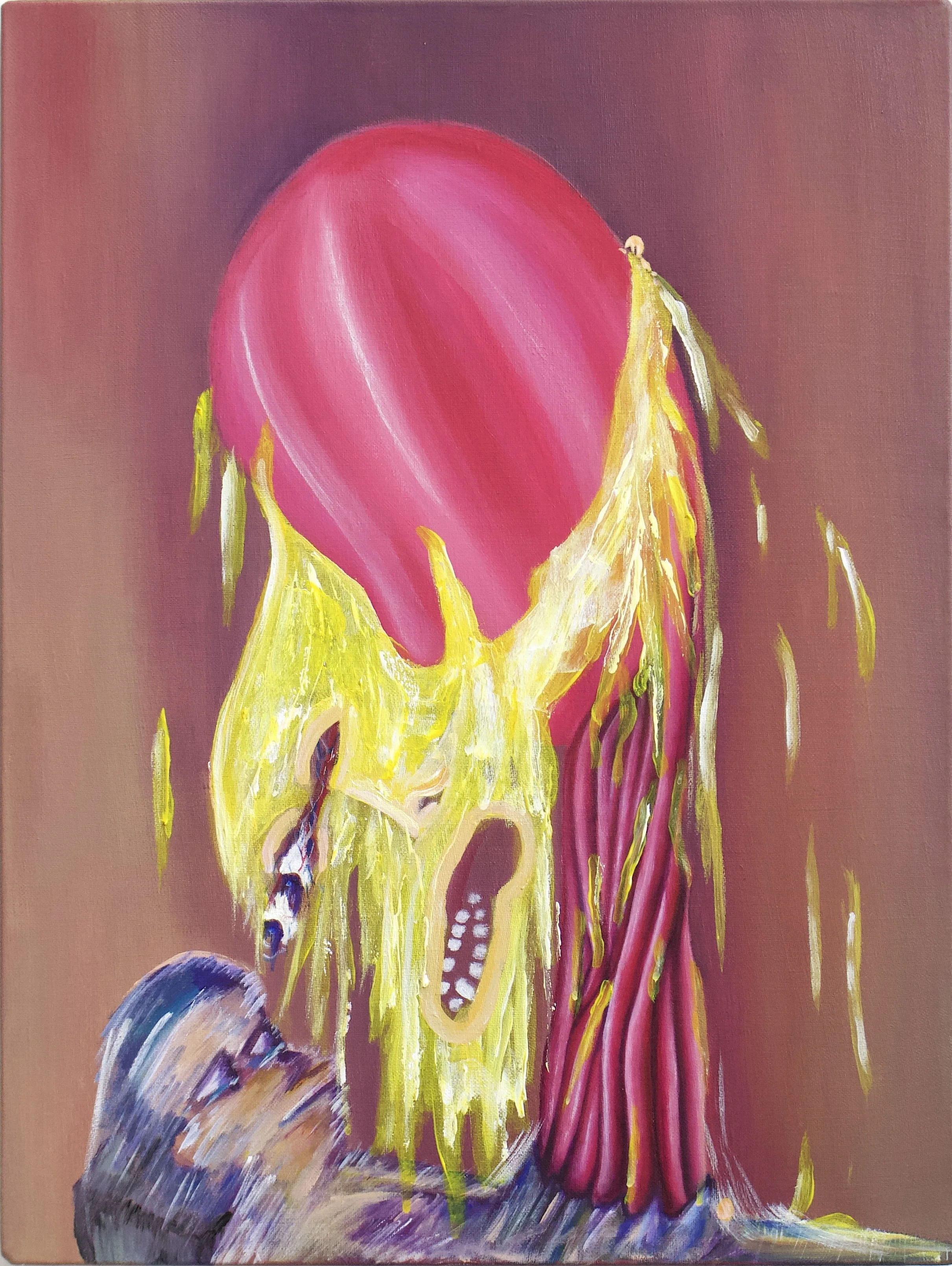 The Night, 2025. Acrylic on canvas — 60 x 45 cm