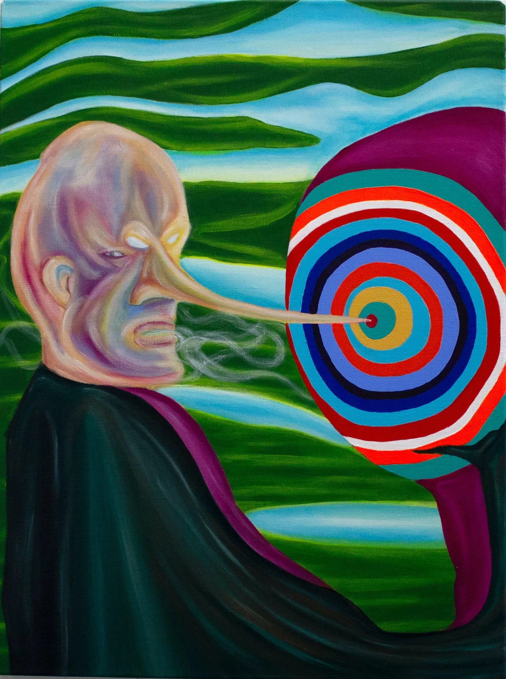 Target, 2025. Acrylic on canvas — 60 x 45 cm