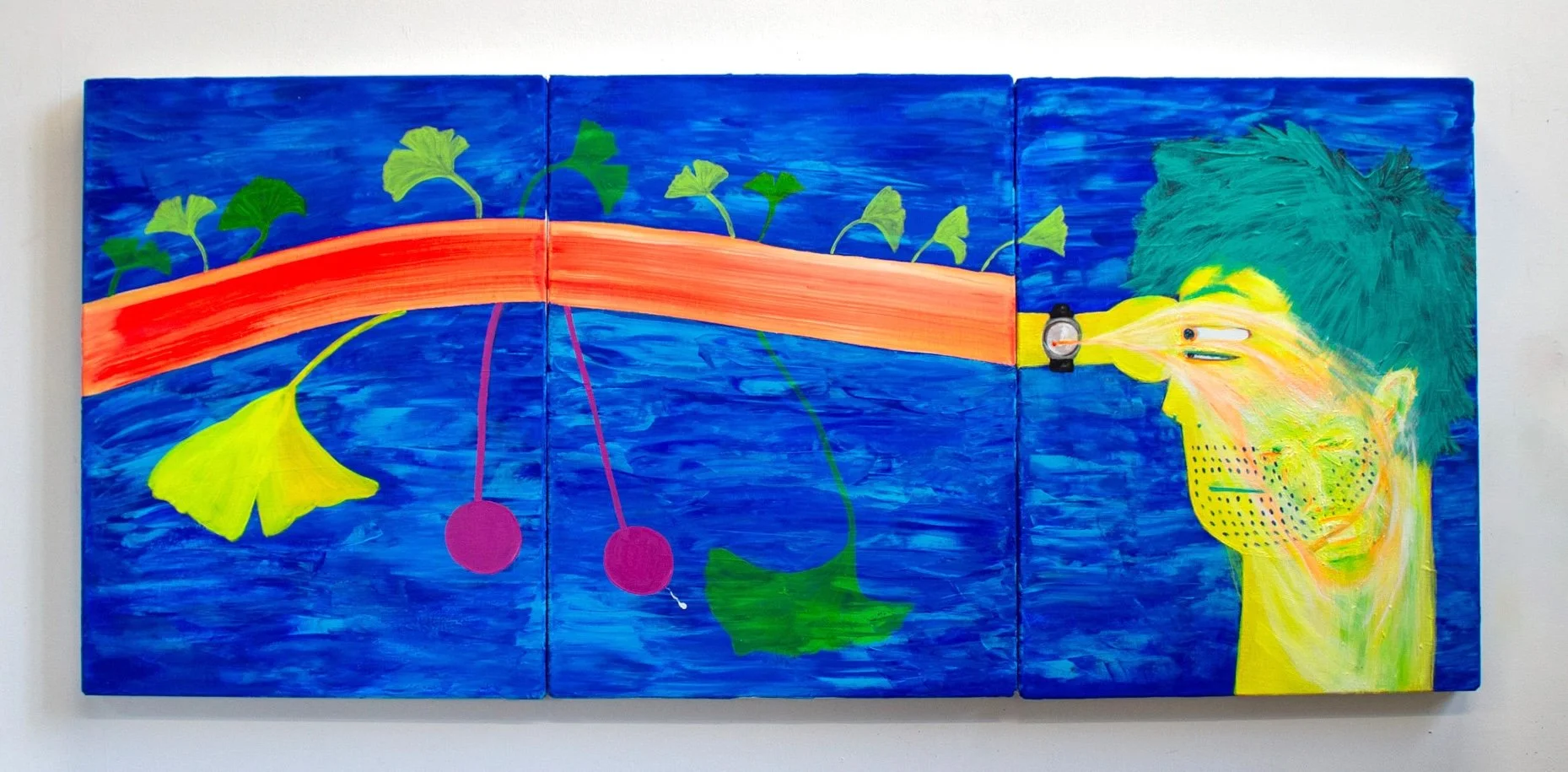 Grandmother, 2025. Acrylic on canvas — 135 x 60 cm