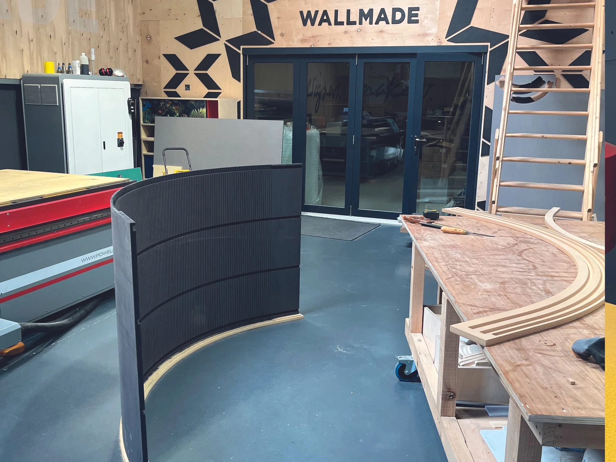Curved desk being constructed.jpg