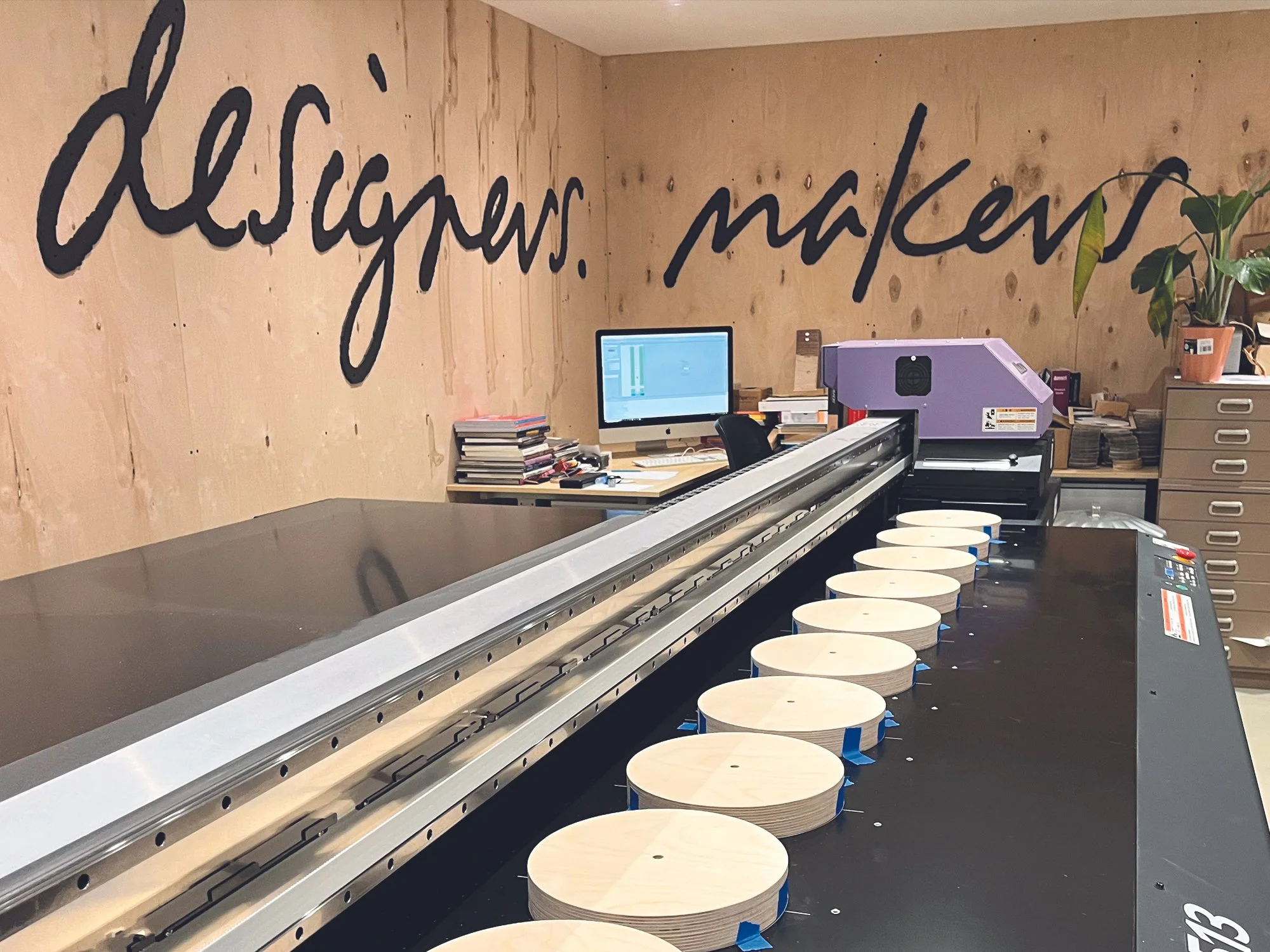 Wallmade wall clocks being printed.jpg