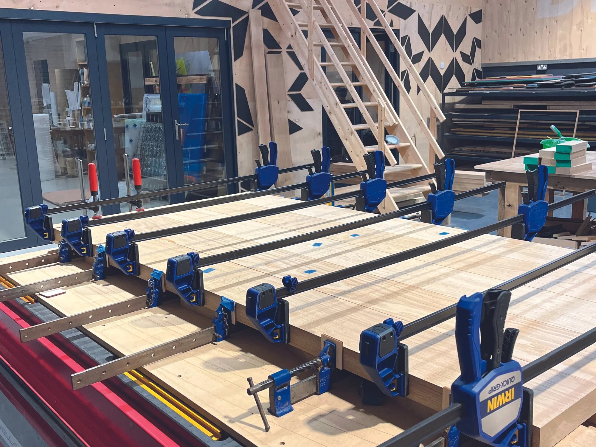 Wallmade Oak Table top under construction.jpg