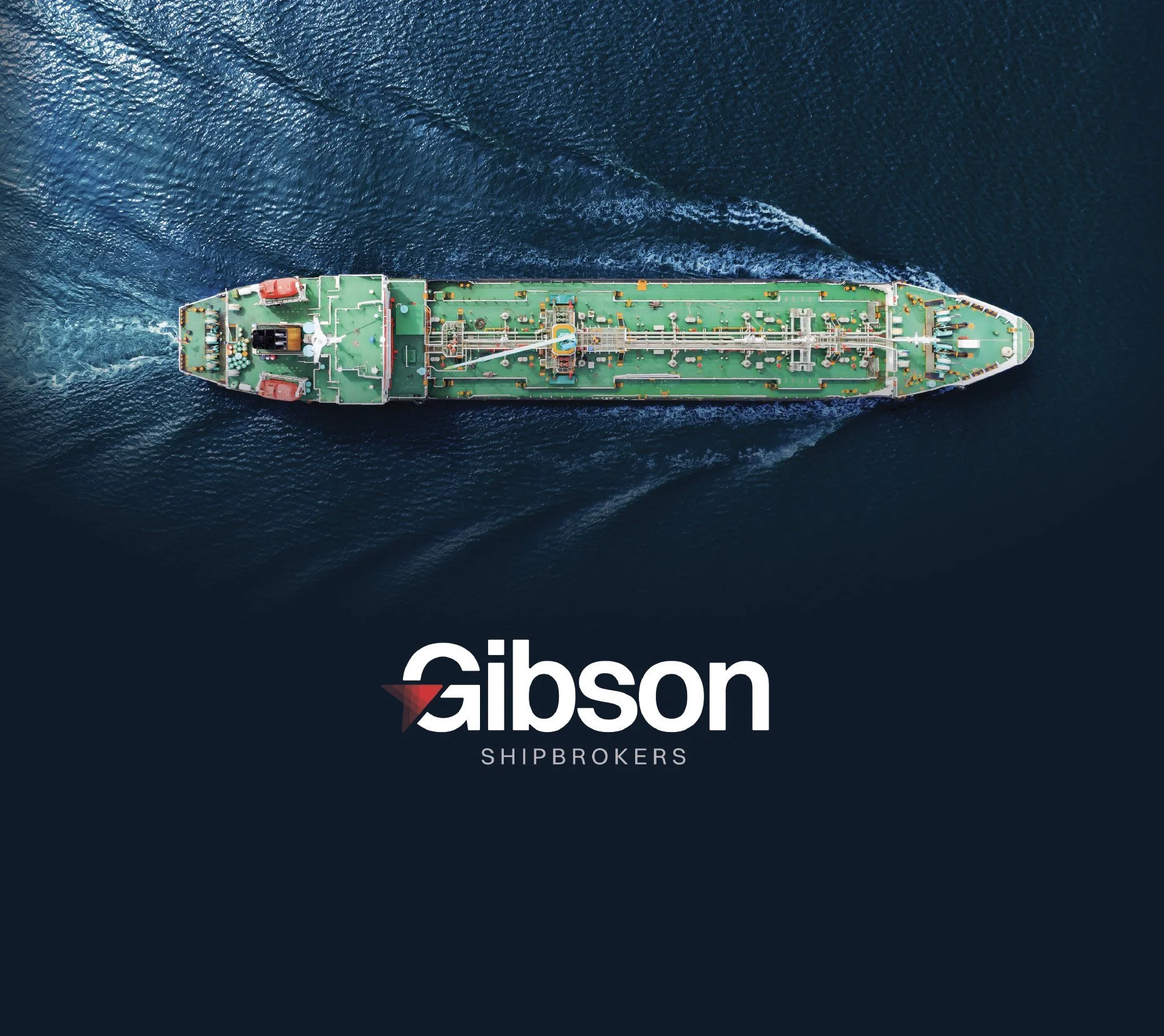 Birdseye image of a shipping boat sailing through the ocean, this image is overlayed with a Life Lessons logo
