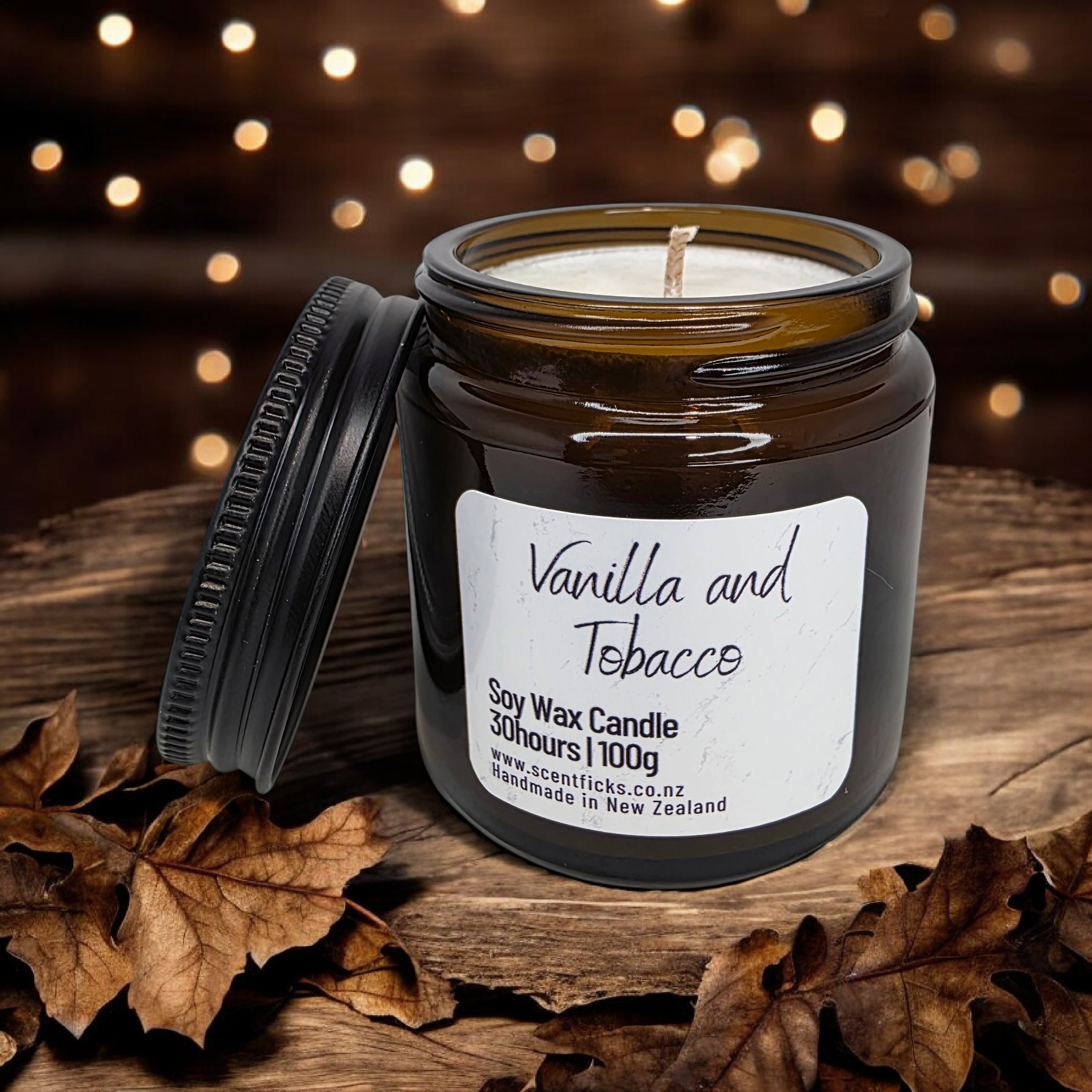 Vanilla and Tobacco Scented Soy Candle