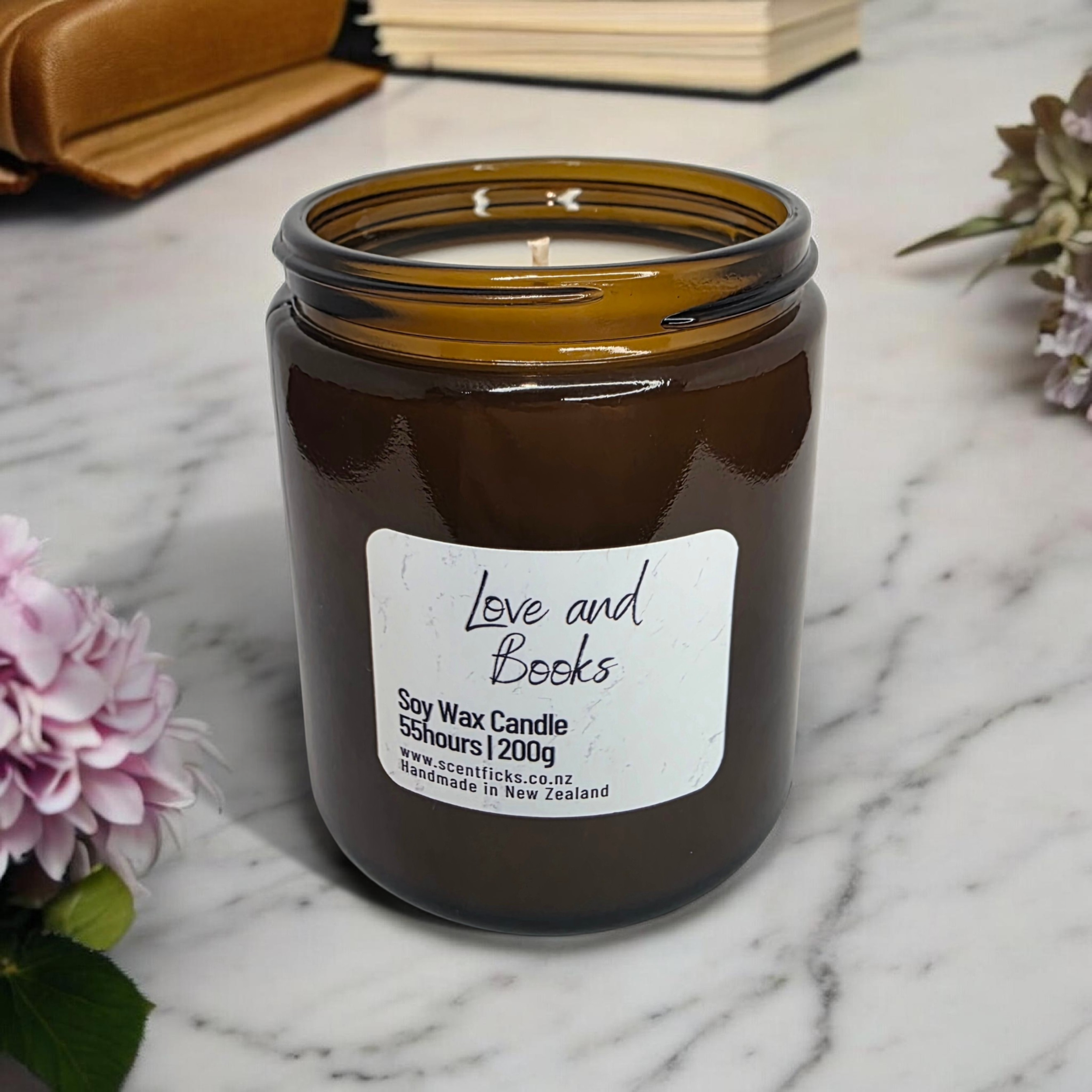 Love and Books Scented Soy Candle