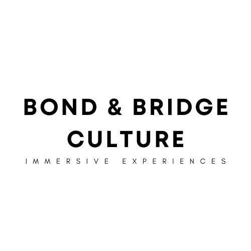 Text reading 'Bond & Bridge Culture' with smaller text 'Immersive Experiences' underneath on a plain white background.