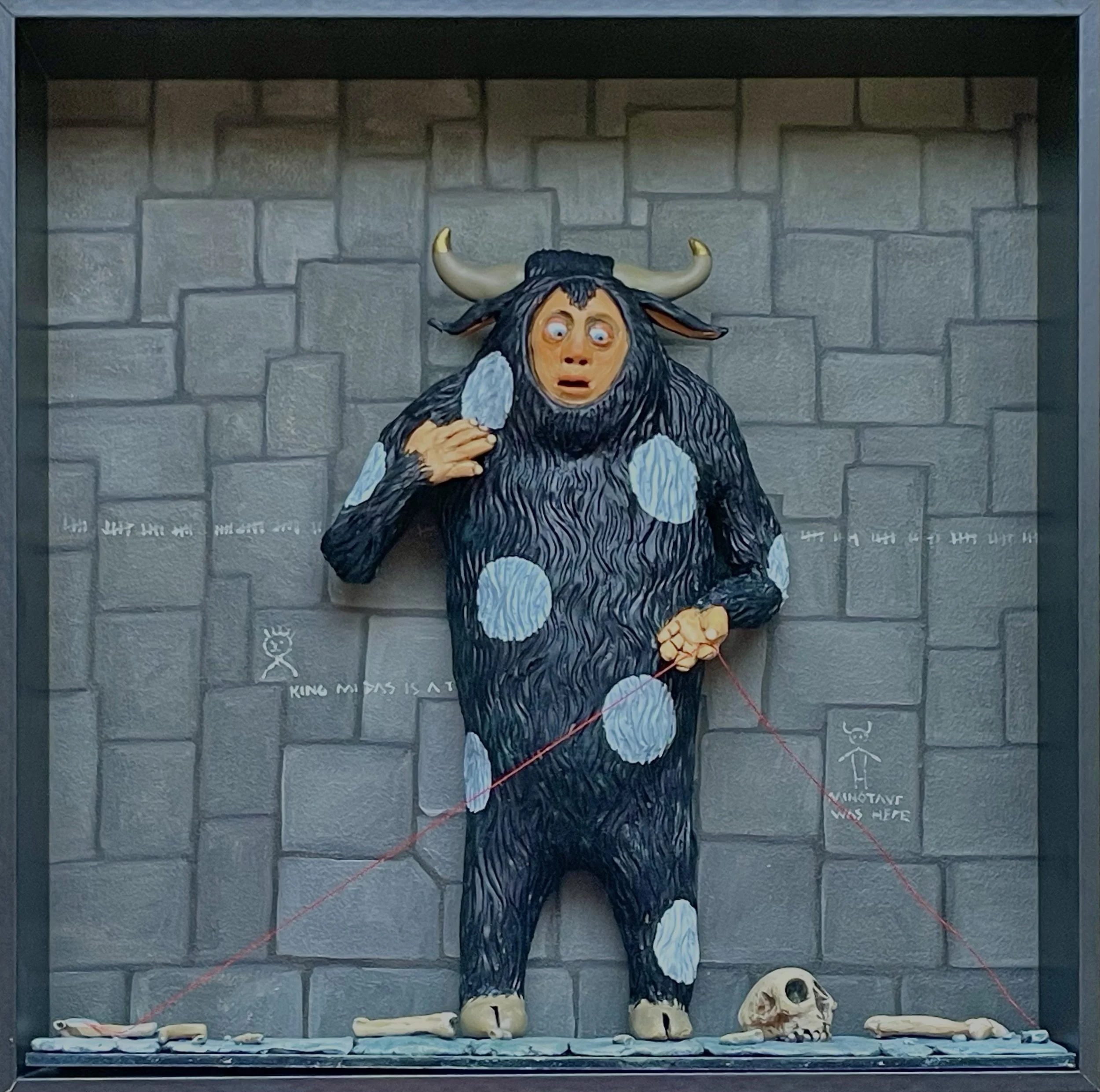 Minotaur
27cm x 27cm including frame SuperSculpey and Acrylic Paint