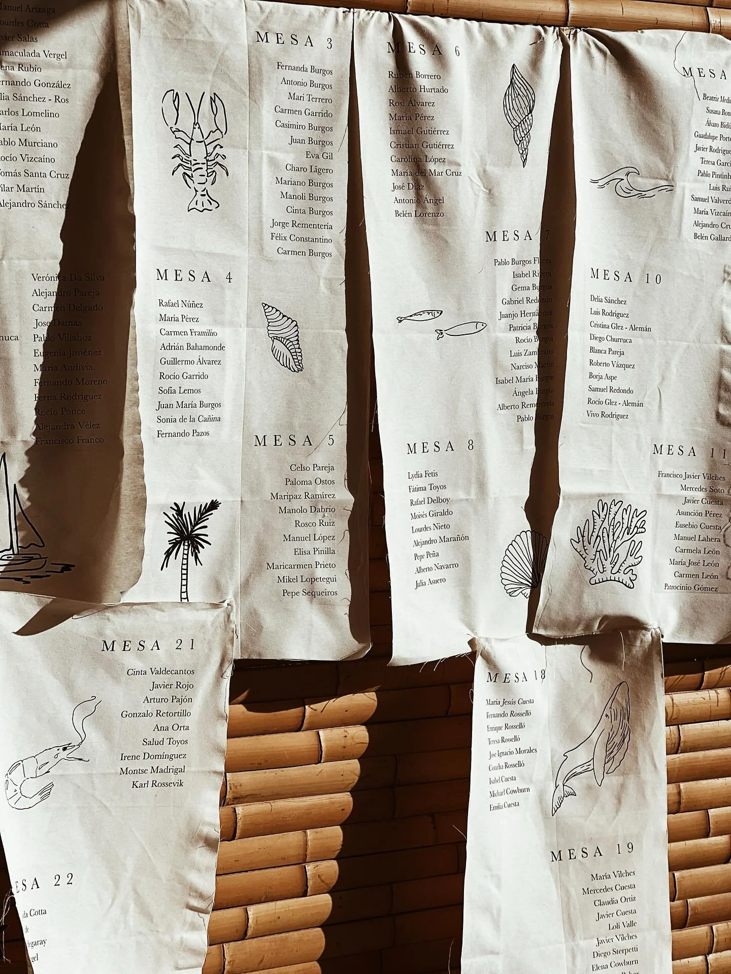 Dise&ntilde;o e ilustraciones para un seating plan en la costa de Huelva🐟
