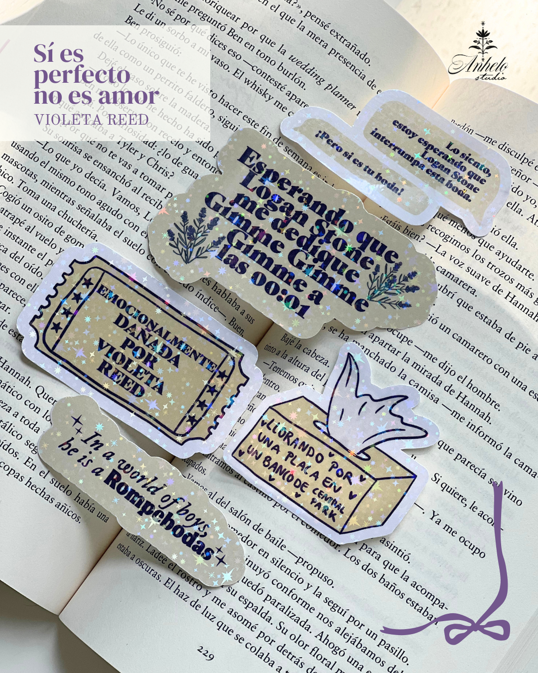 Stickers Si es Perfecto no es Amor - Violeta Reed