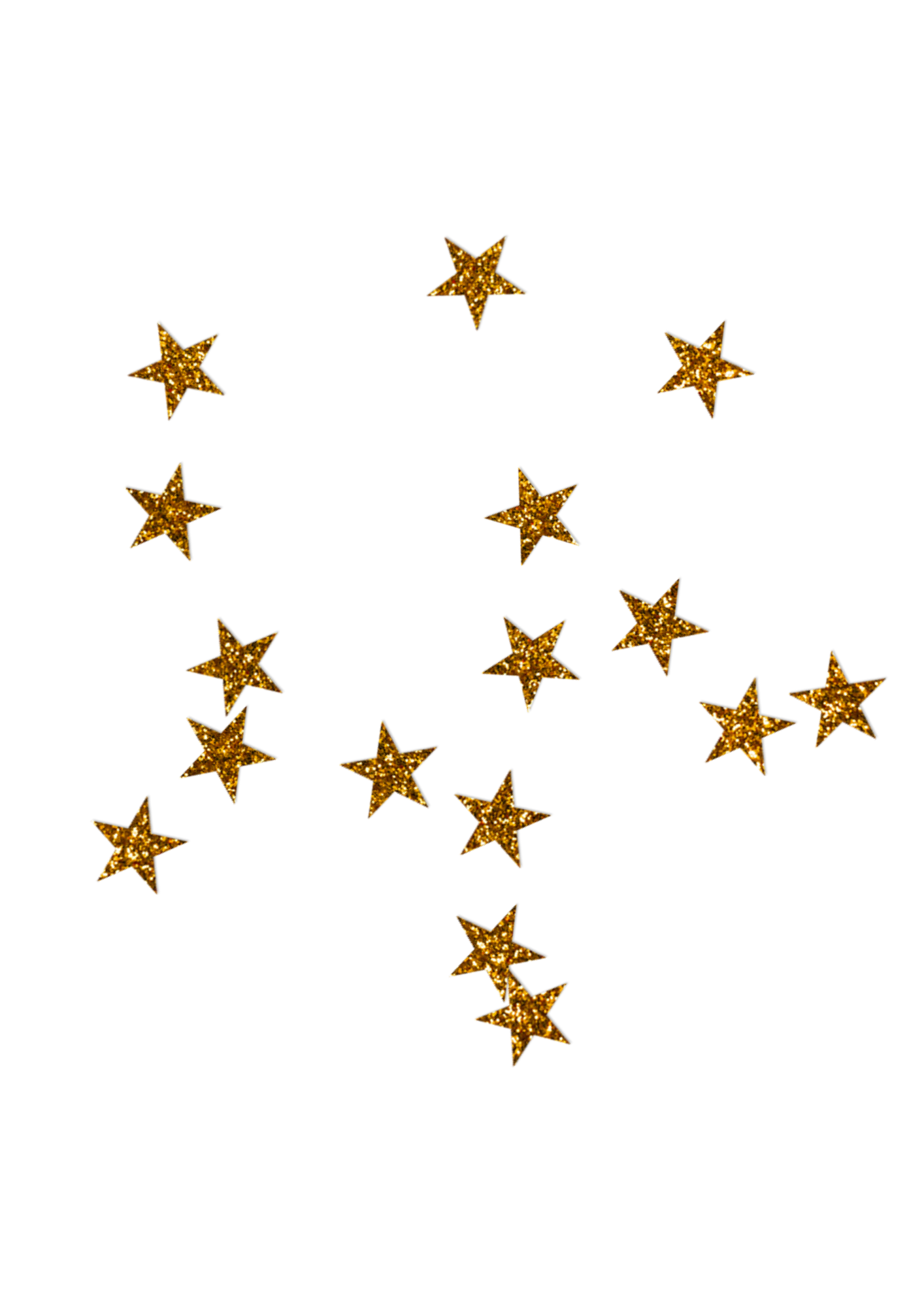 Estrella dorada decorativa con brillo