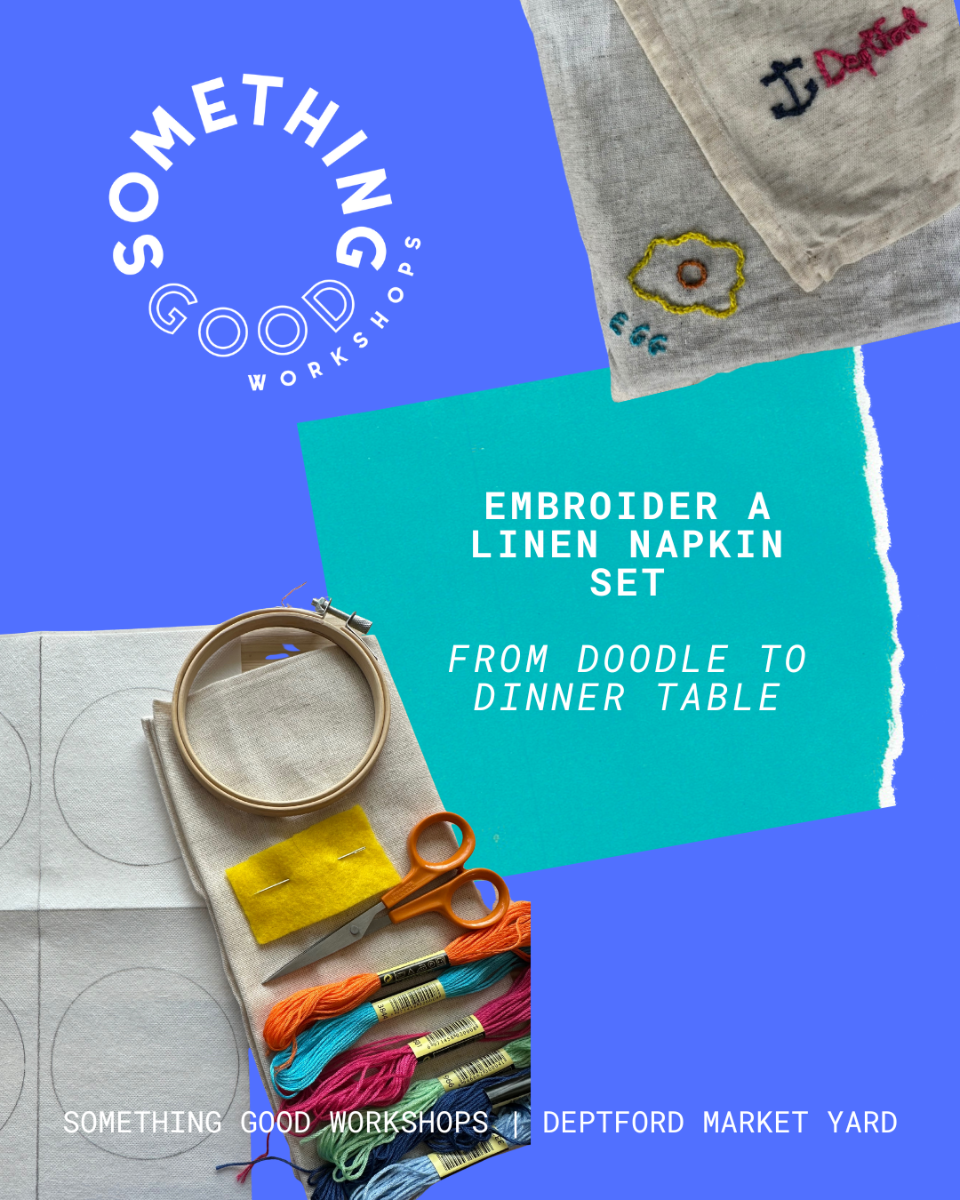 Embroider a Linen Napkin Set