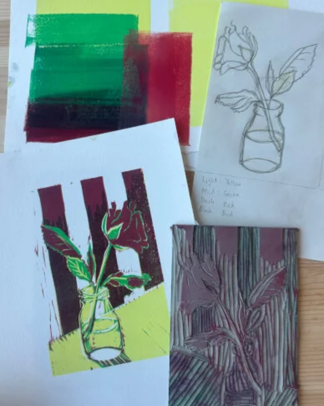 Beyond Basics: Full-Day Lino Reduction Printing Retreat Workshop