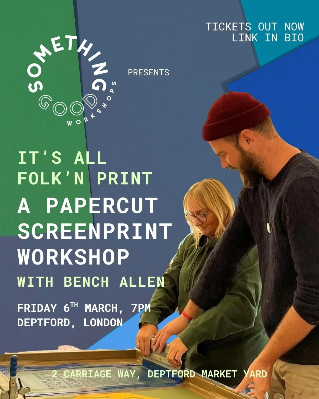 Papercut Screenprinting Workshop with Bench Allen