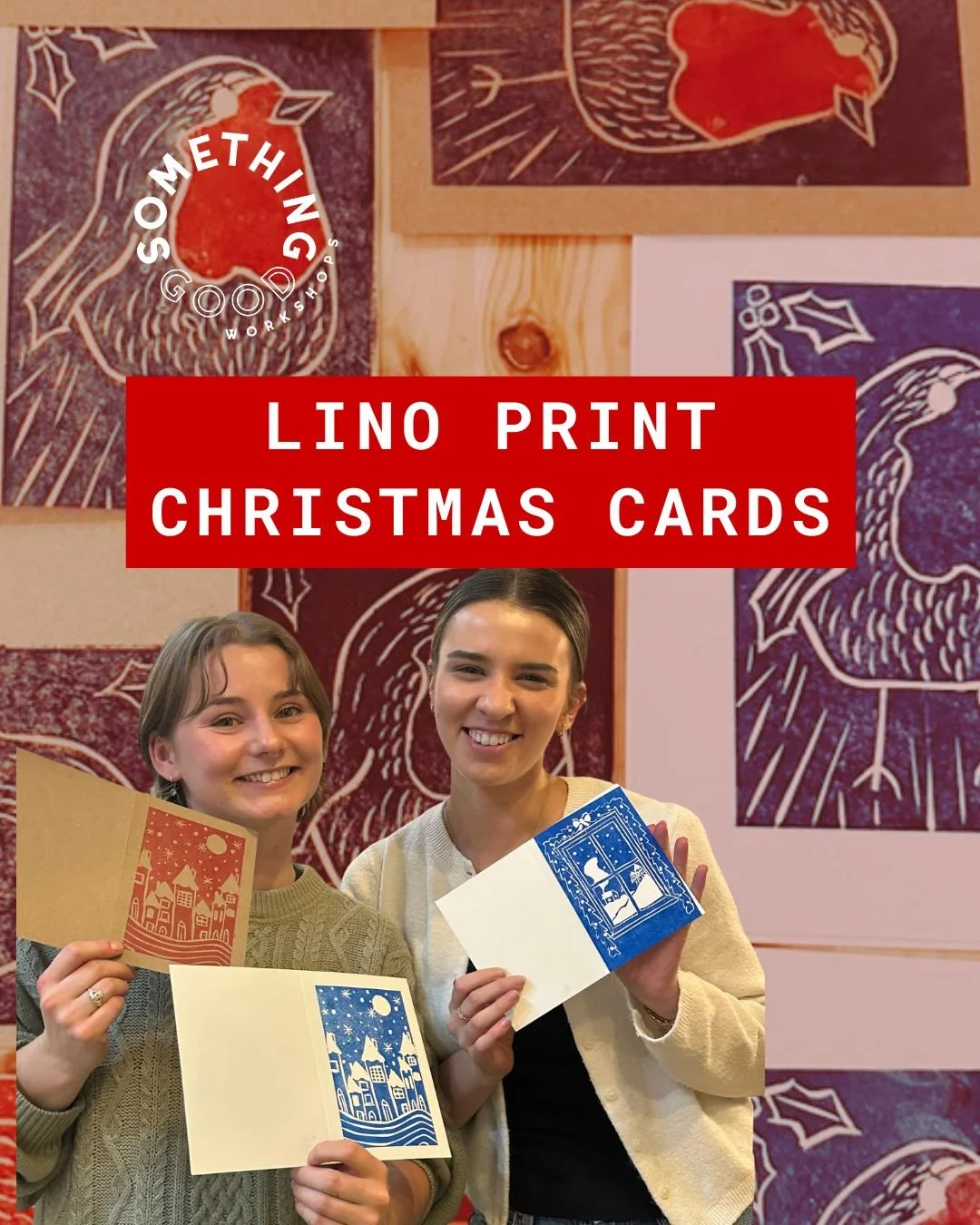 Lino Print Christmas Cards