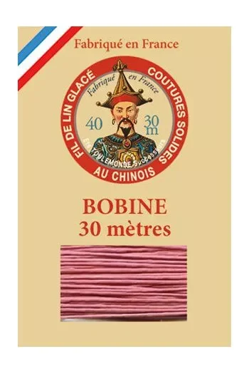 Waxed linen bookbinding thread - Old Pink