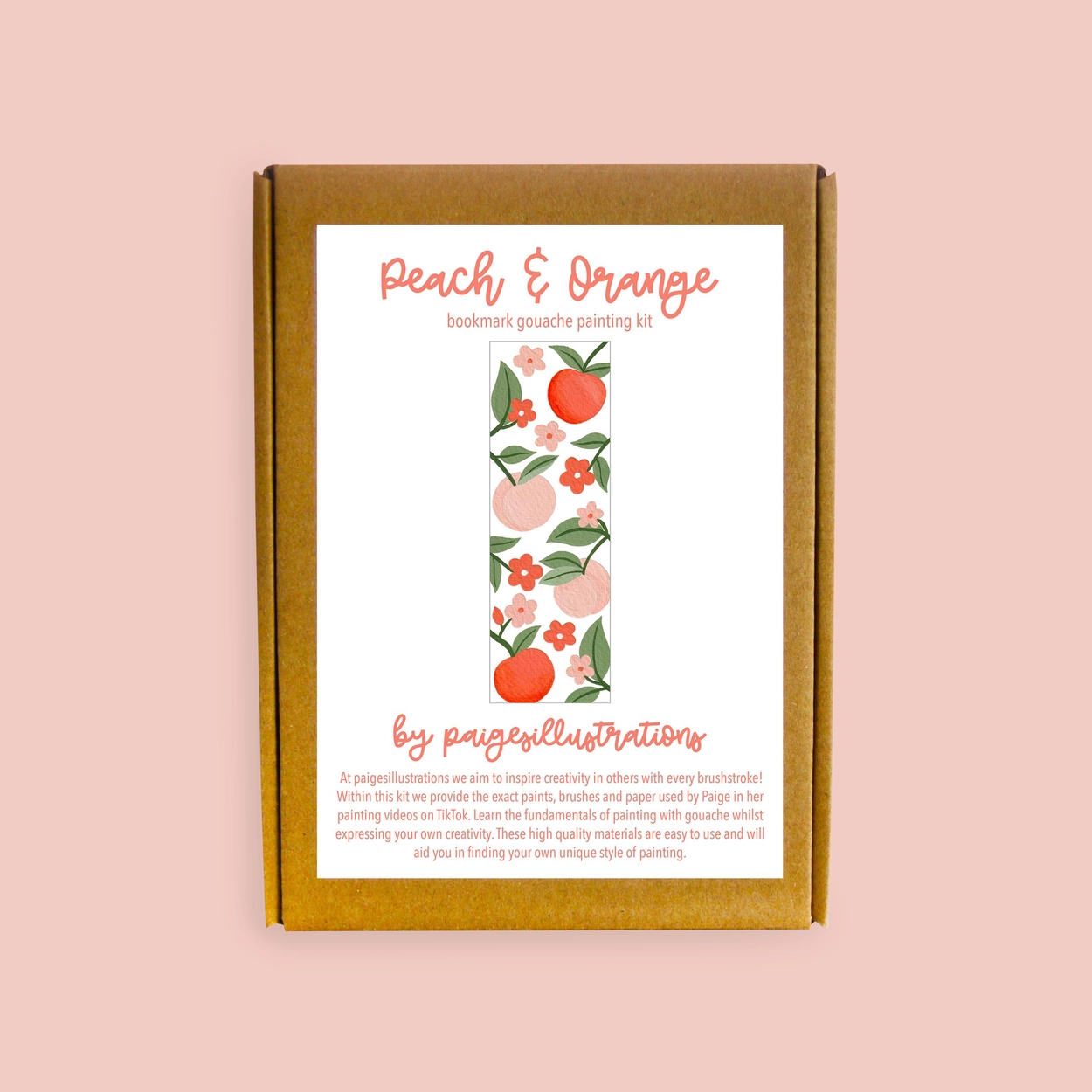 Peaches and Oranges - Gouache Bookmark Painting Kit