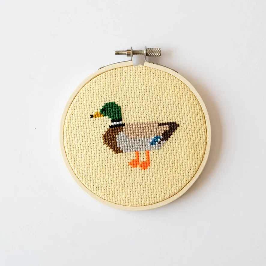 Cotton Clara Mini Cross Stitch Kit - Duck