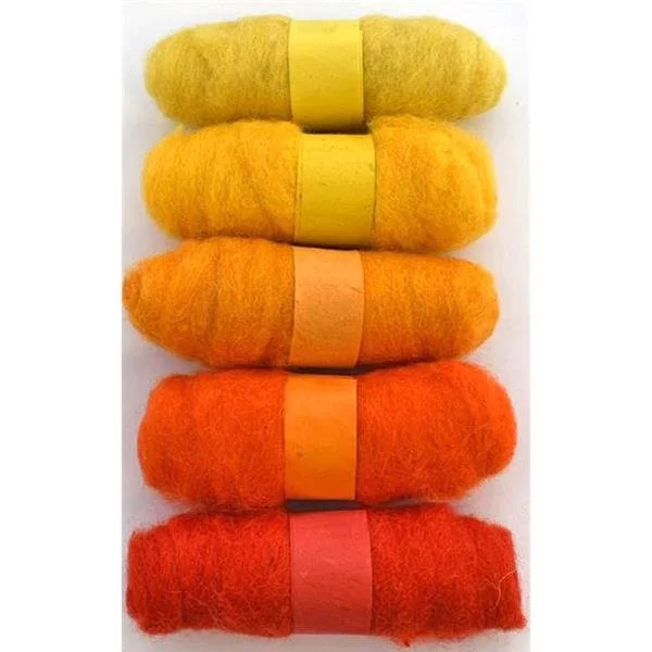 Felting Fibre Wool Yellows