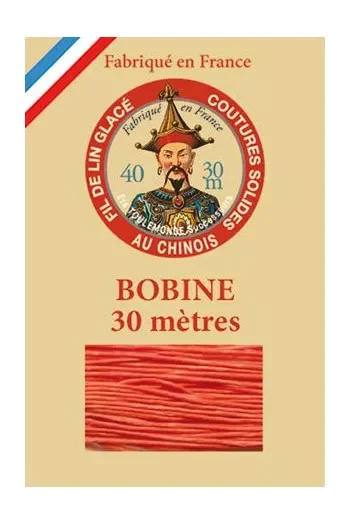 Waxed linen bookbinding thread - Tango