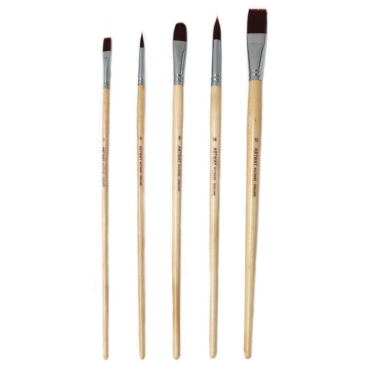Long Handle Paintbrush Set (5pc mixed)
