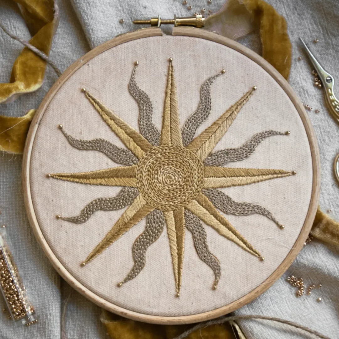 Golden Solstice Embroidery Kit