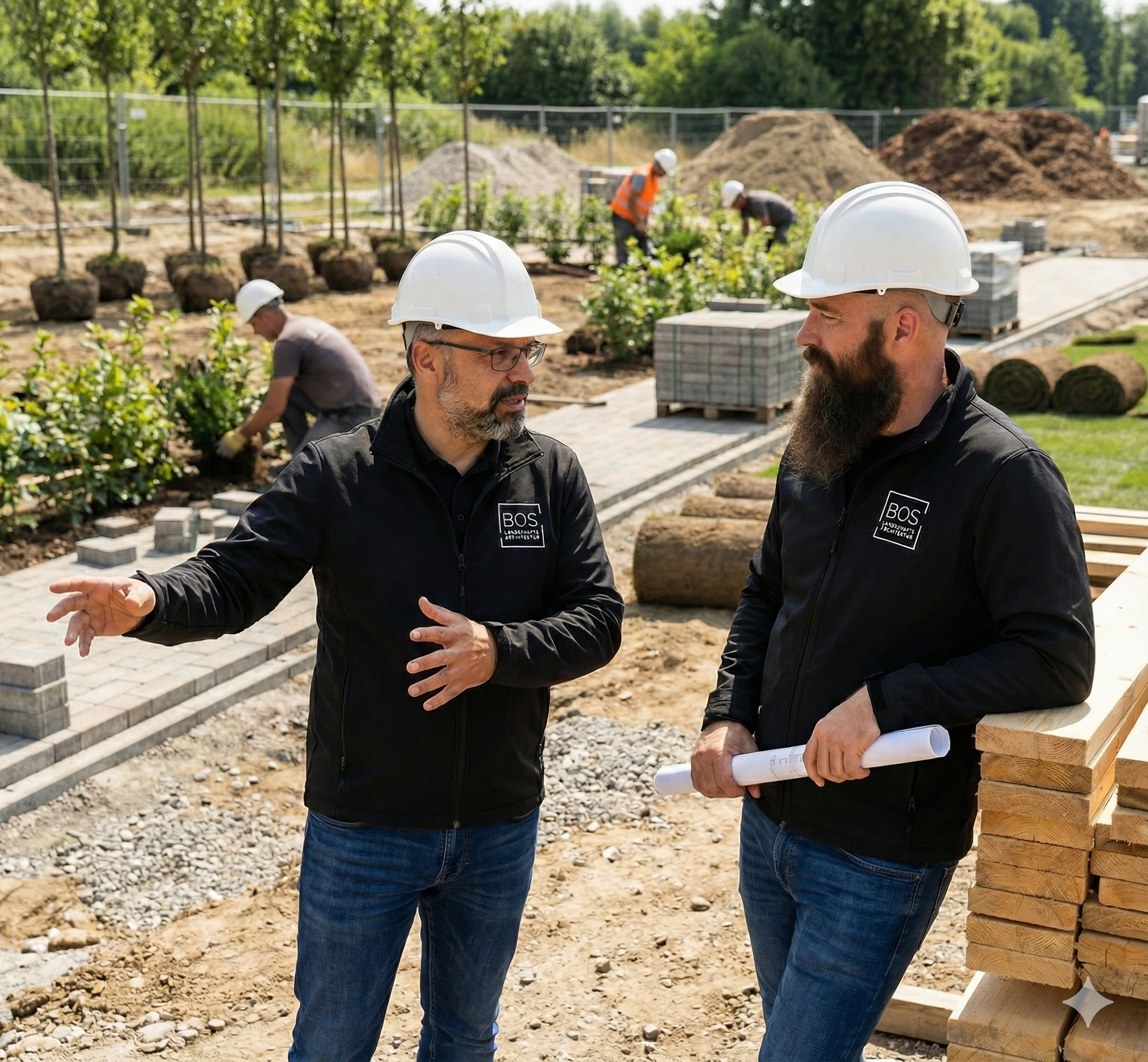 Bauleitung auf Außenbaustelle