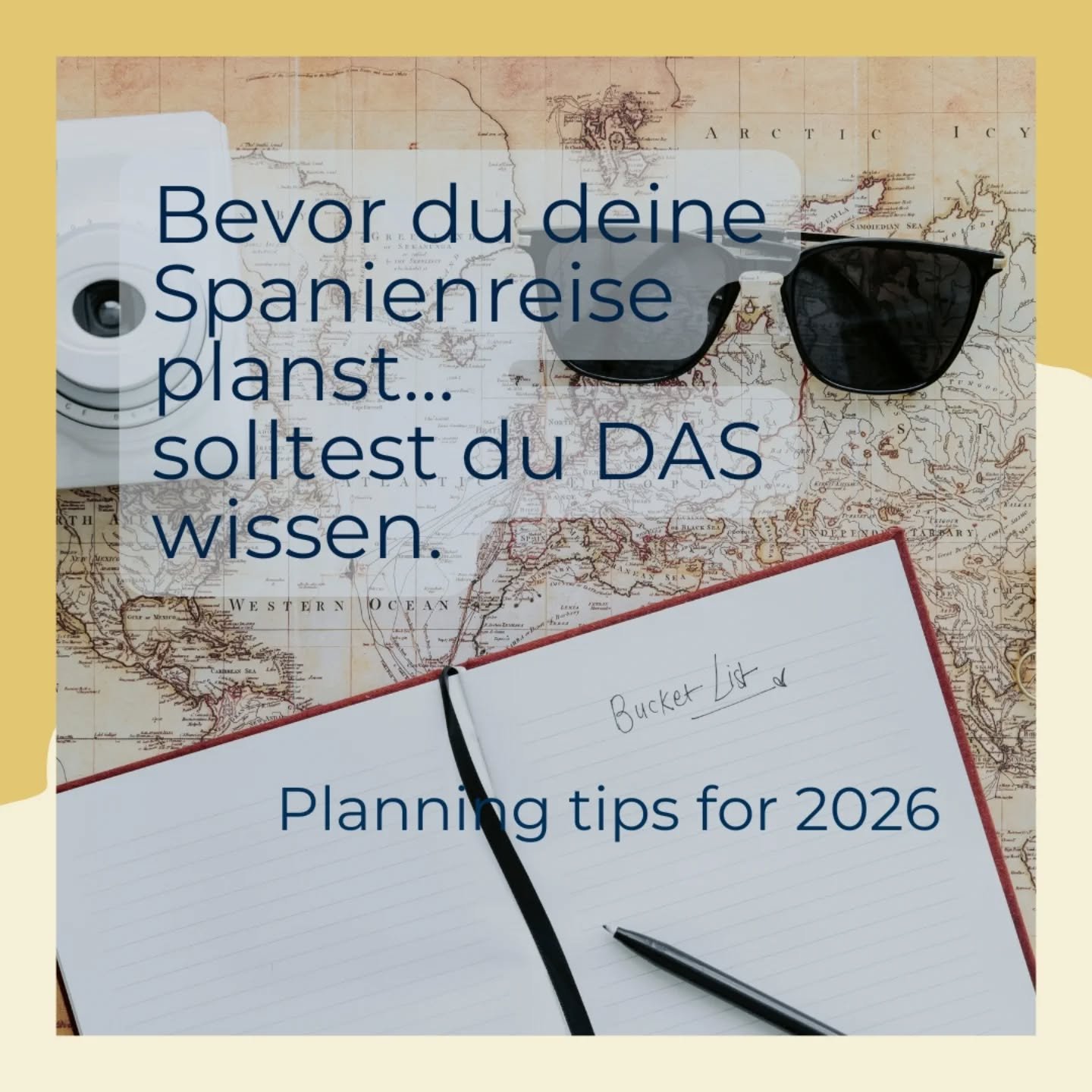 Bevor du deine Spanienreise f&uuml;r 2026 planst, lohnt sich ein kurzer Blick auf die Basics:

✅  Max. 1-2 Unterk&uuml;nfte: es spart Nerven, Zeit &amp; Energie. 
✅ Stadt &amp; Natur kombinieren: gerade Andalusien lebt vom Mix aus Gassen, K&uuml;ste 