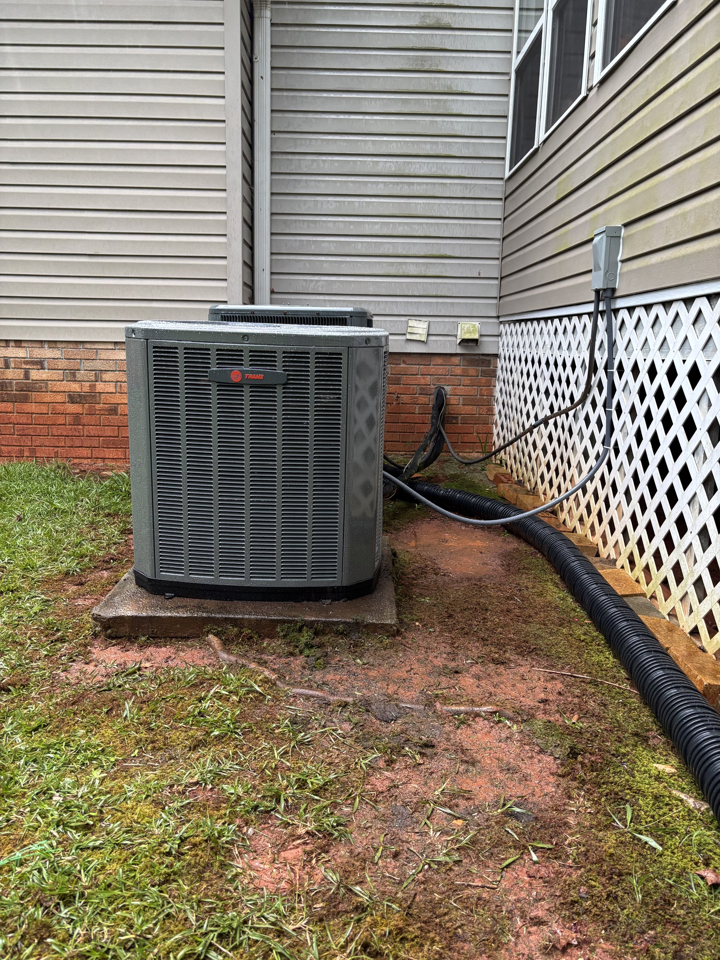 a newly estimated and accepted HVAC Heat pump installation. This is a 2.5 Ton TRANE Heat Pump