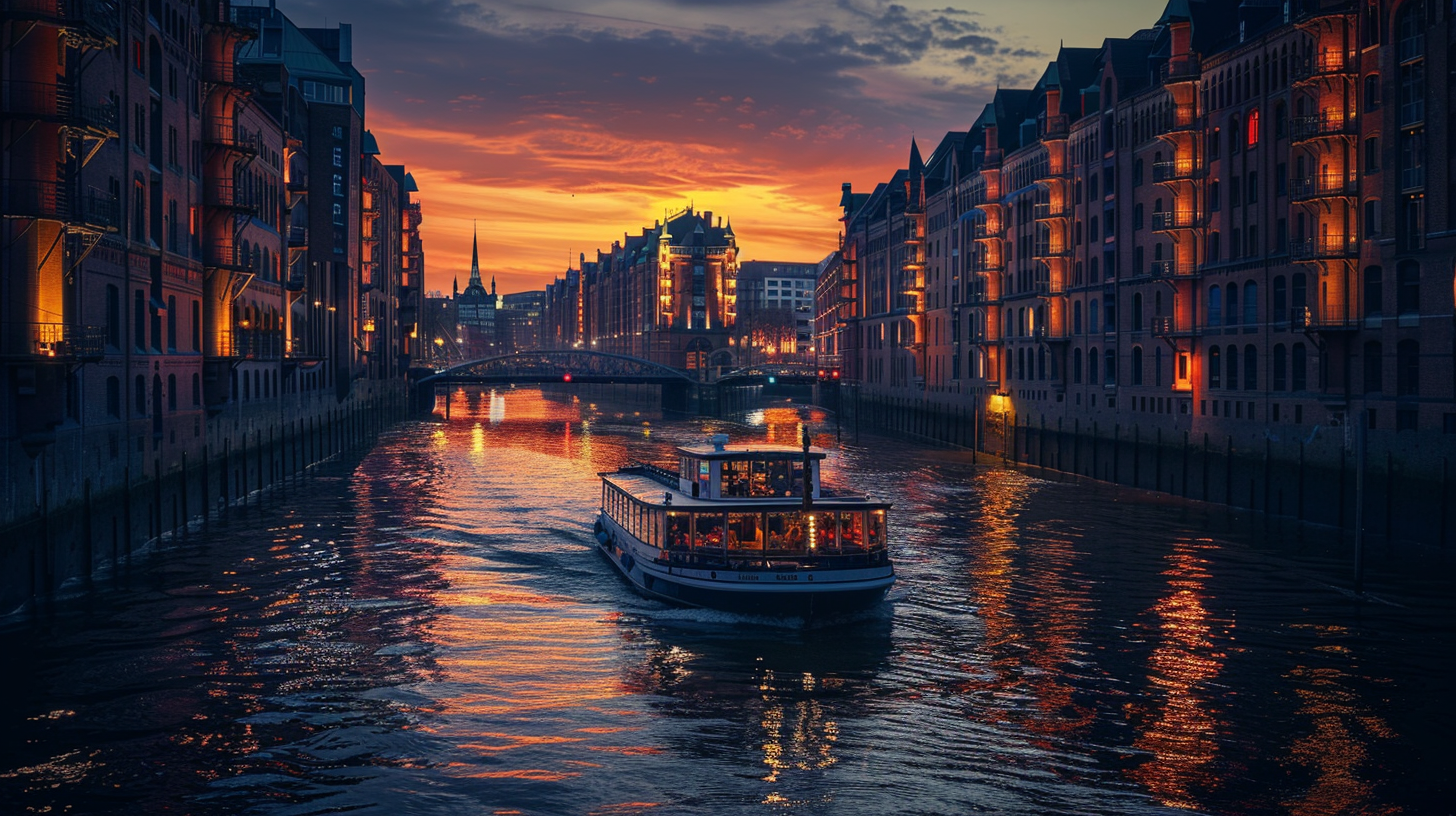 Hamburg Sunset Cruise (1h) – Book Tonight | Live Commentary