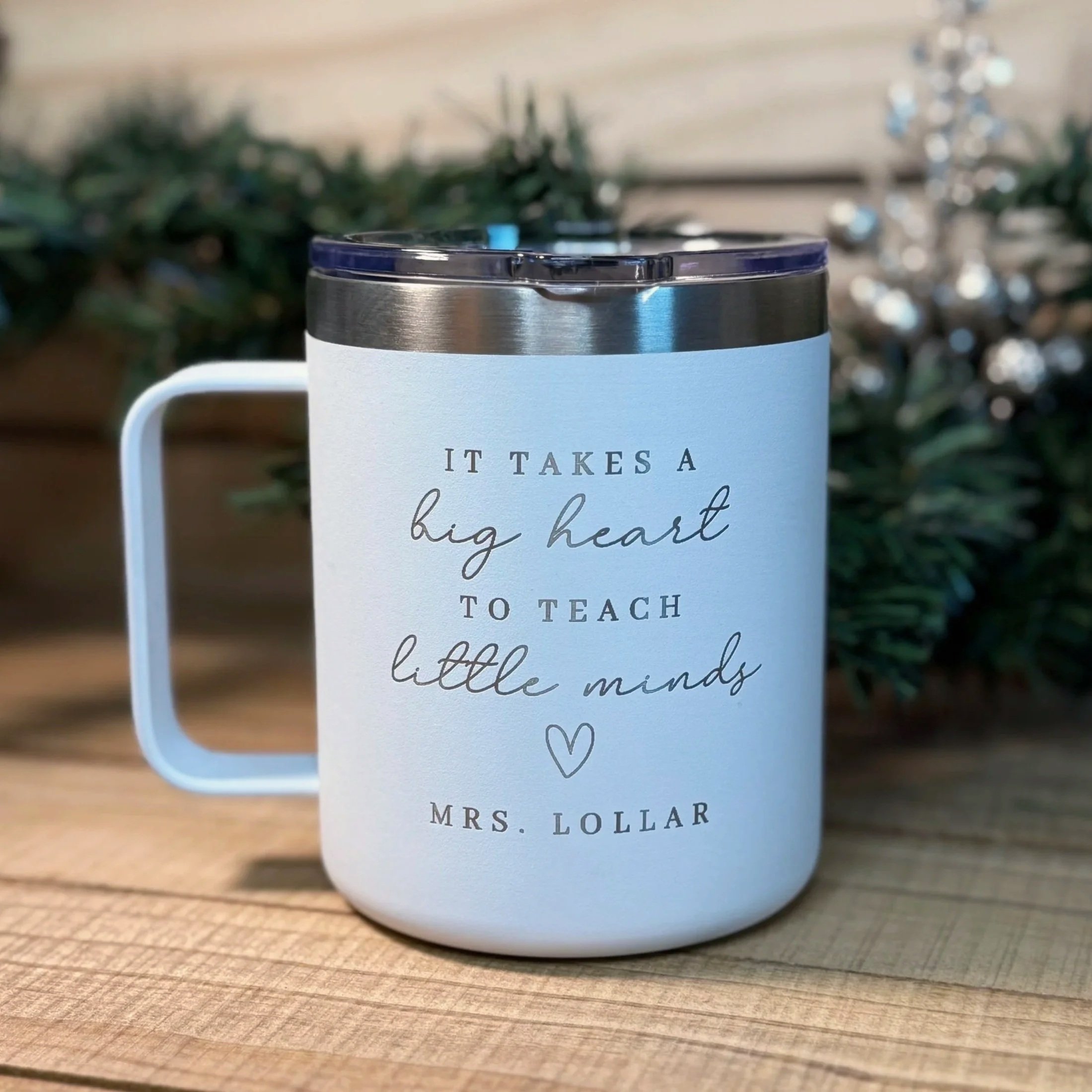 "It Takes A Big Heart To Teach Little Minds" Personalized Mug