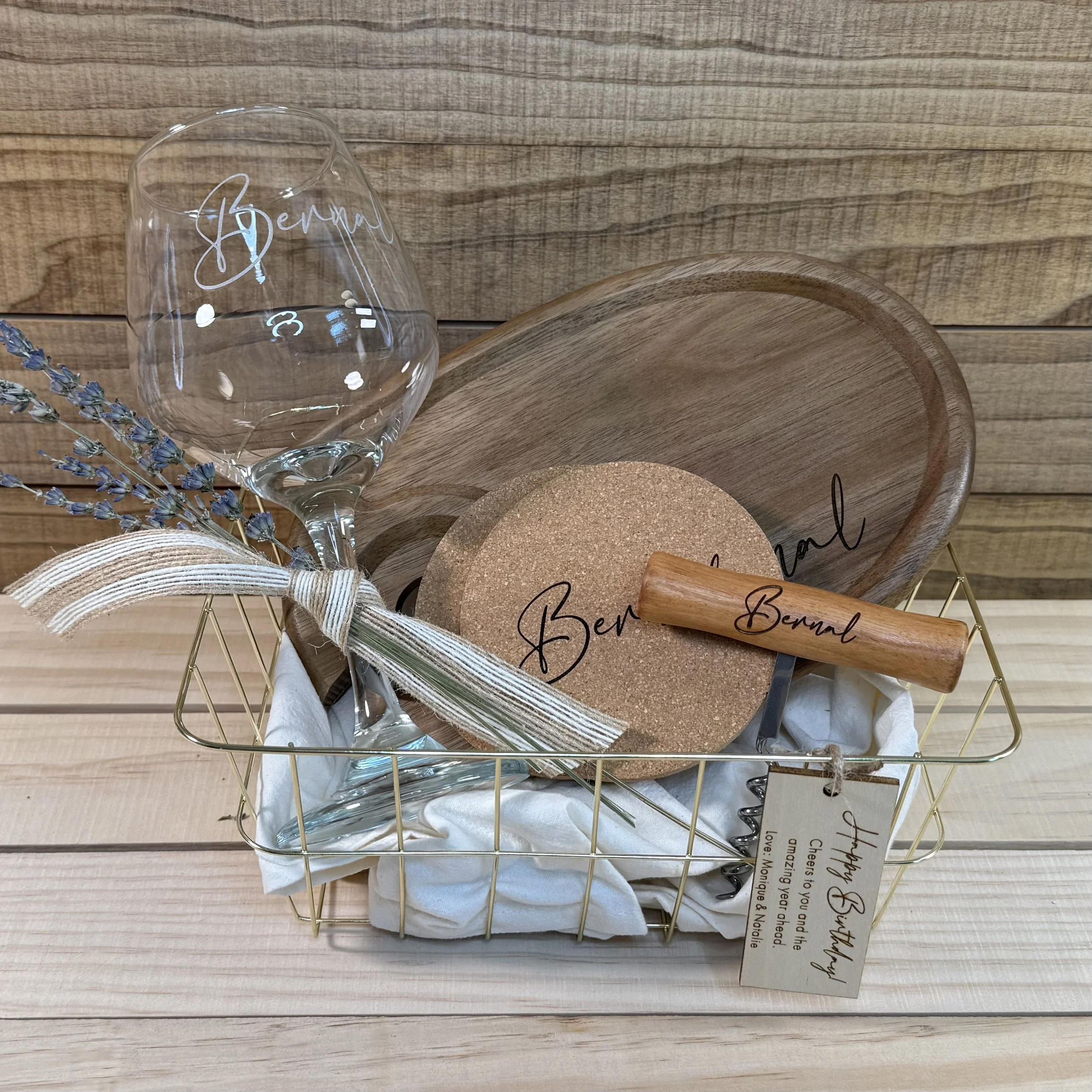 Personalized Wine Gift Basket
