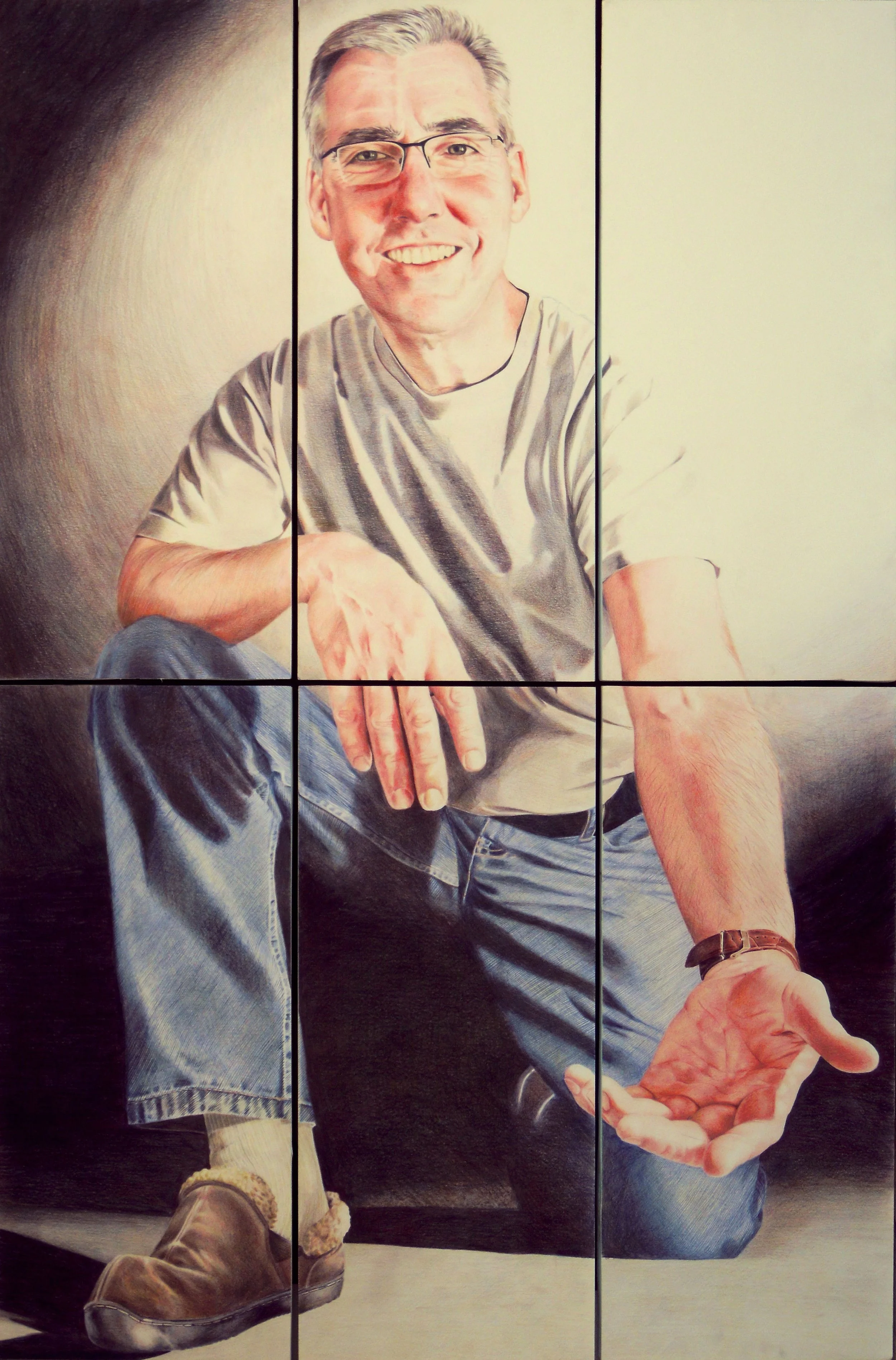"Dad" coloured pencil (ryb) 40x60" 2012
