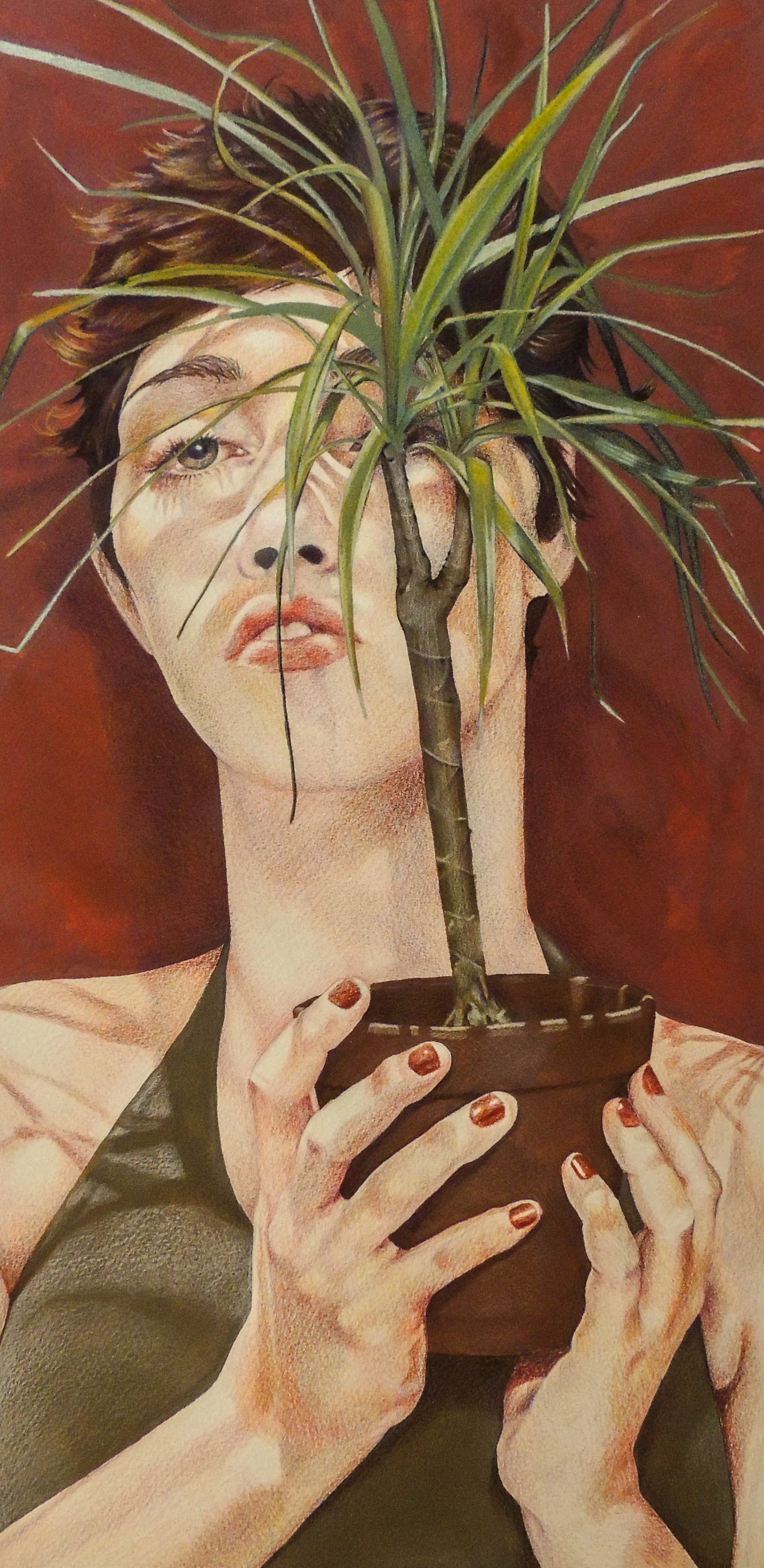 "Urban Camouflage" coloured pencil (rybw) & gouache 12x22" 2015