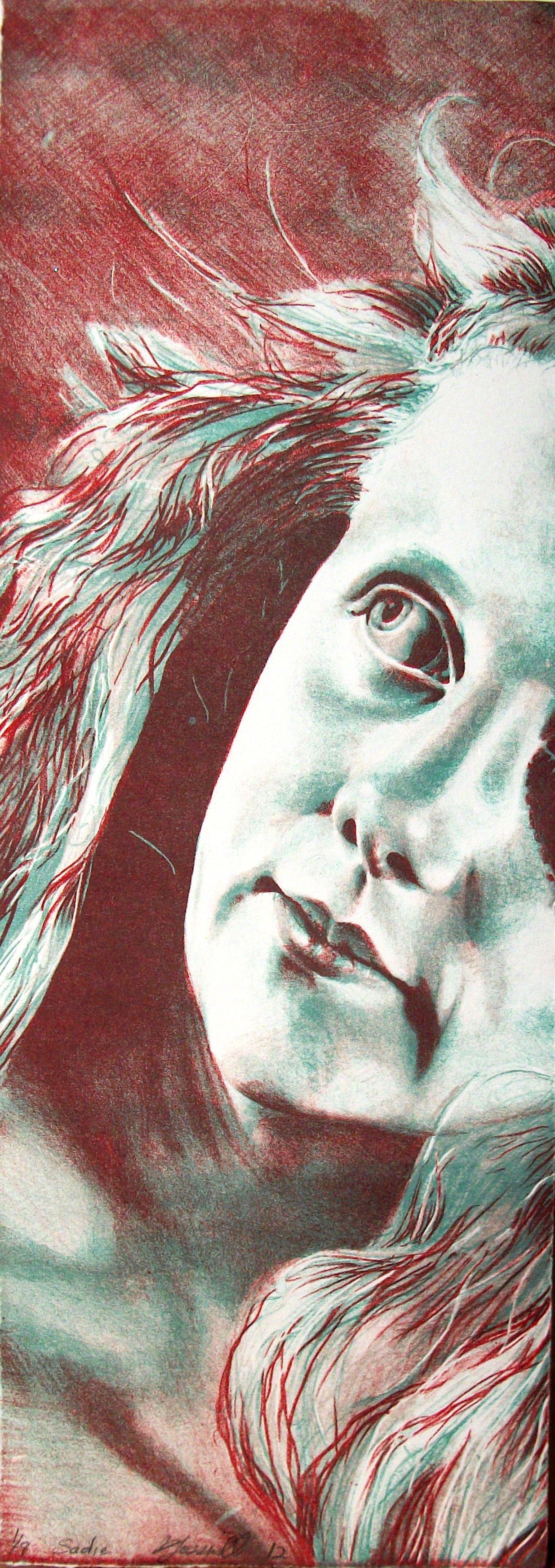 "Sadie" lithograph 4x12" 2012