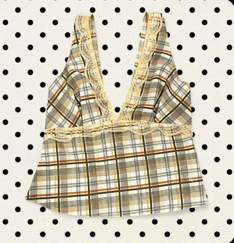 70s Plaid Tank