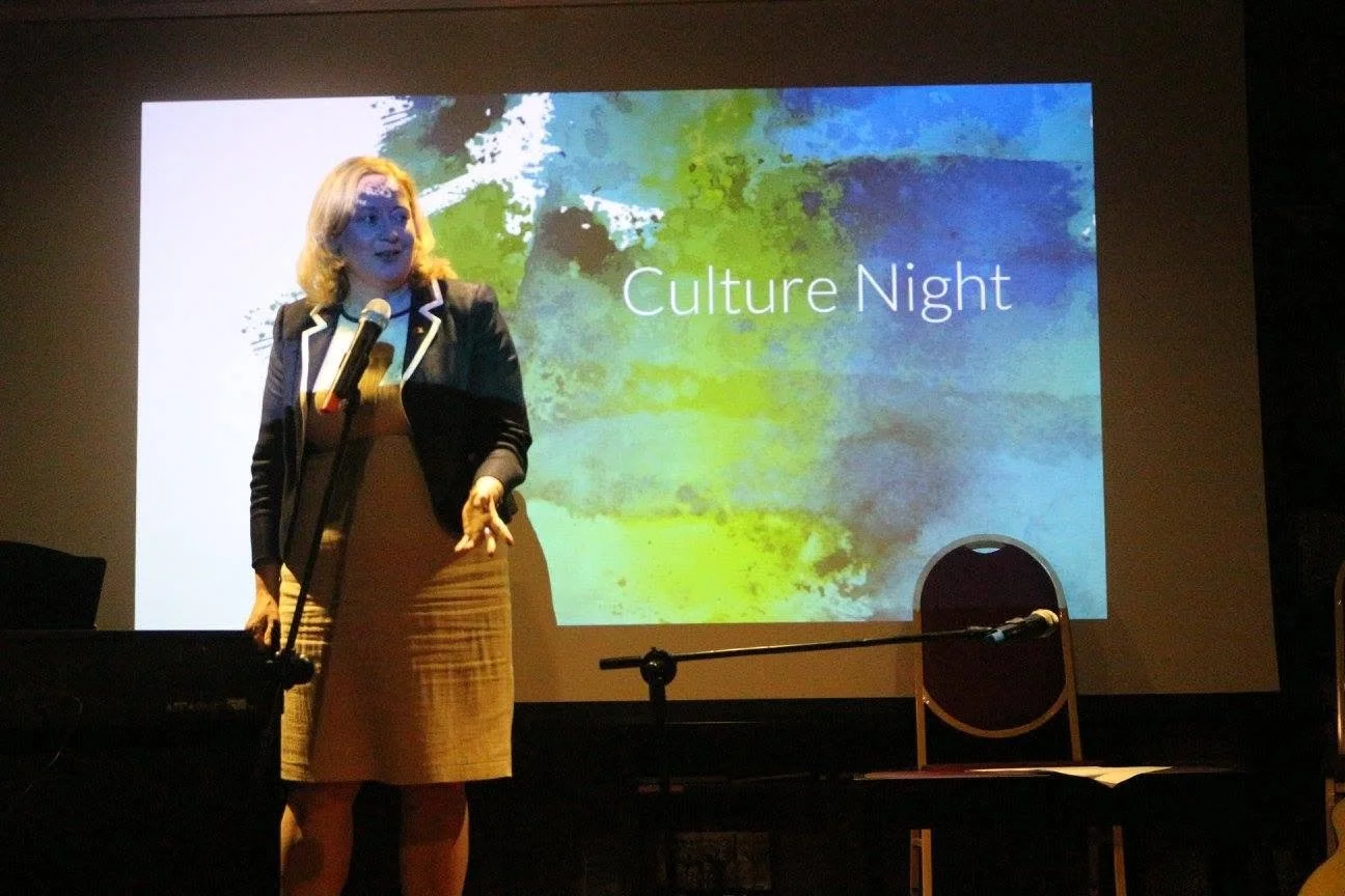 irish ambassador at the mic for culture night which i organised.jpg