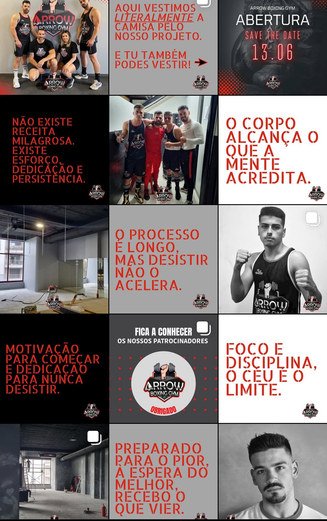 Arrow Boxing GYM_PORTO_Gestão de redes sociais_lançamento_FEED Instagram