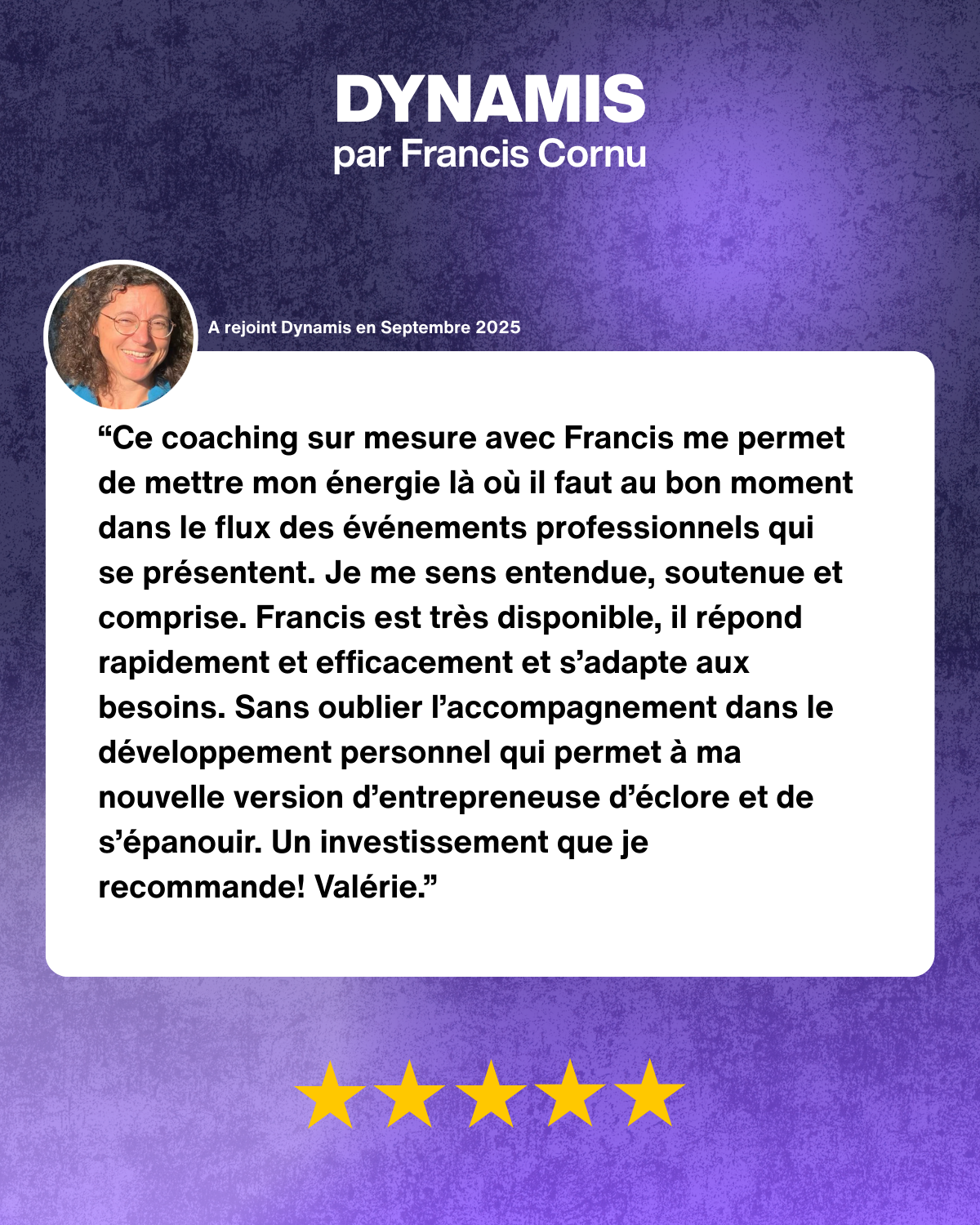 Témoignage coach thérapeute suisse Valérie