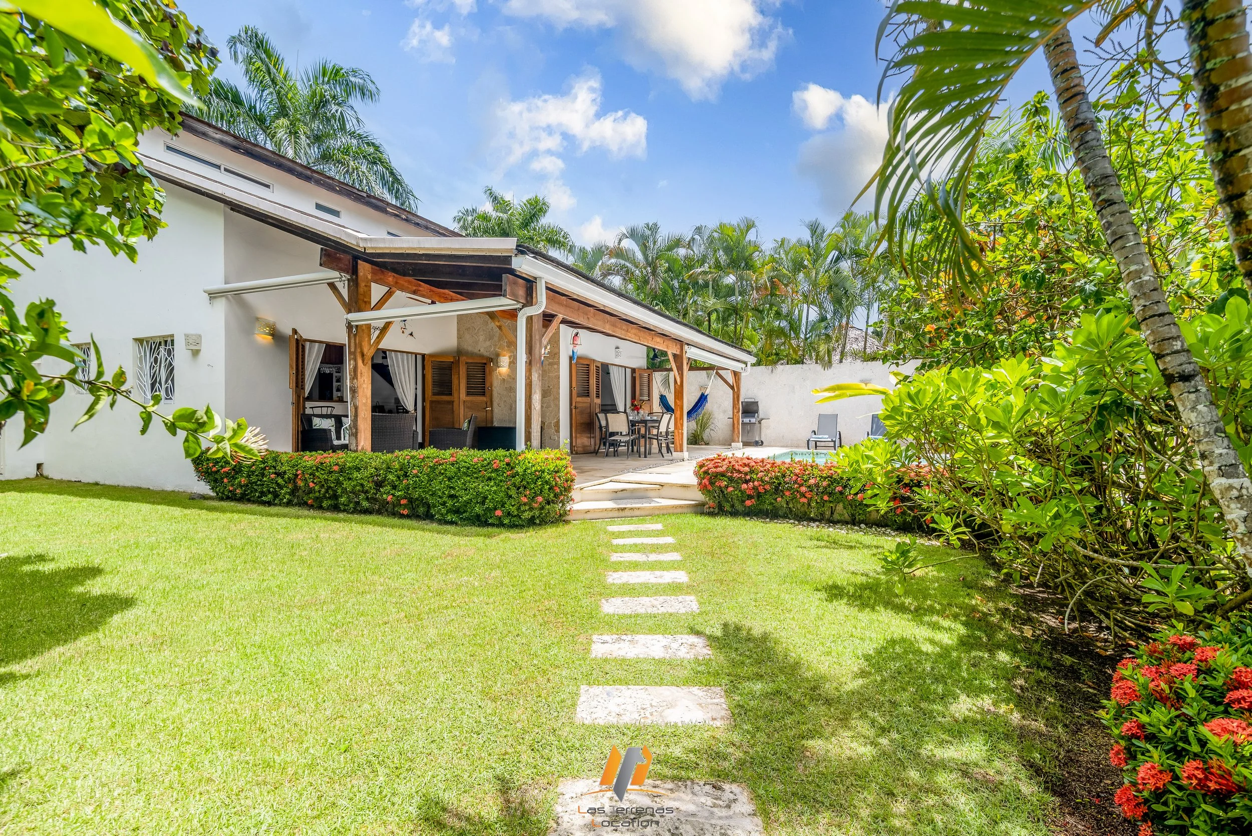 alquiler vacaciones Las Terrenas jardín tropical
villa cerca playa Las Terrenas República Dominicana