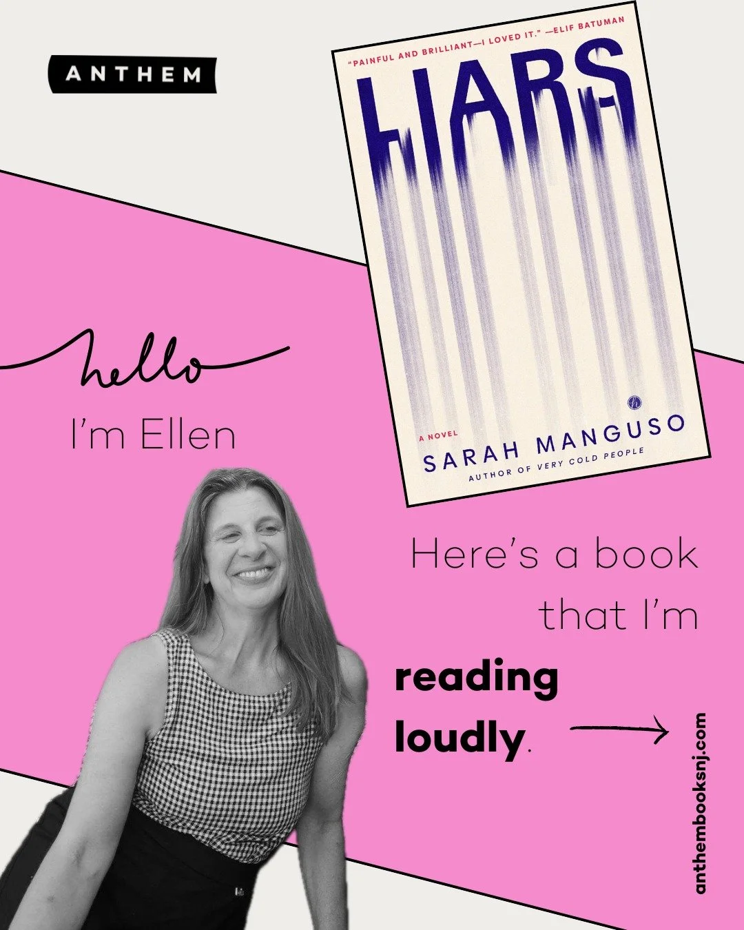 @anthembooks cofounder @joanofsea shares her current read, Liars. Get your copy at @bookshop_org. Link in bio.