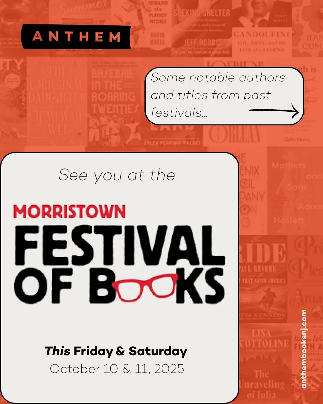 We can't wait for this weekend's @morristownbooks! Past festivals brought some amazing authors to #morristownnj. Tap the link in bio to discover notable titles you may have missed.